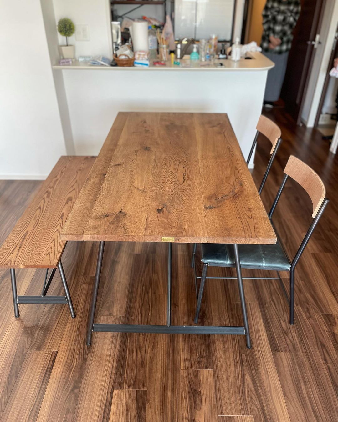 w-007 オークダイニングテーブル / オークダイニングベンチ / アイアンダイニングチェア