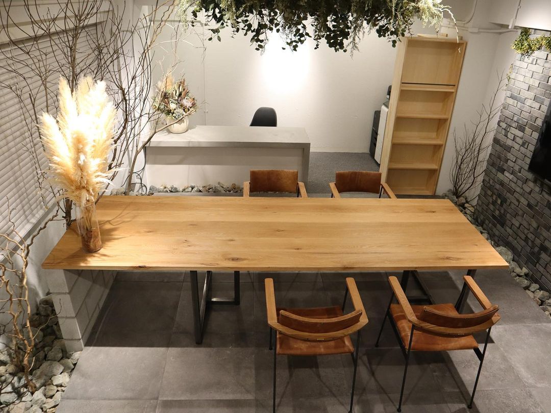 w-002 オフィステーブル / オフィスチェア / アイアン脚 / オーダーメイド