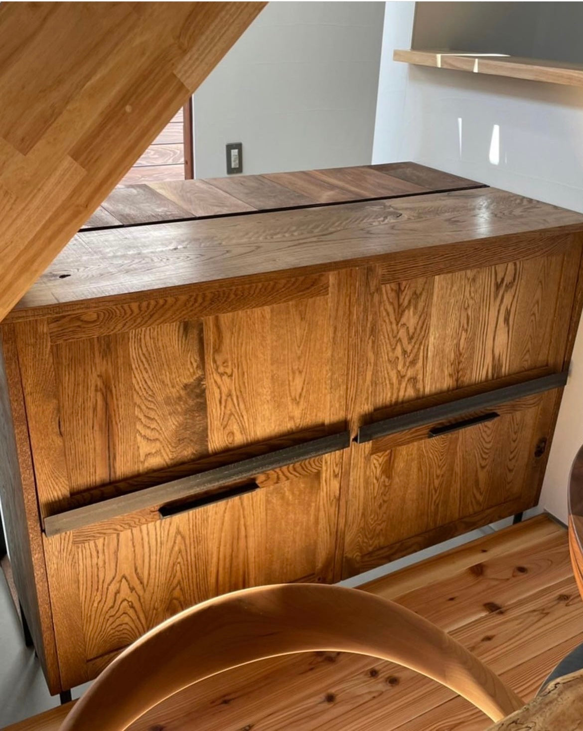 w-017 オークマガジンシェルフ / アイアンオープンシェルフ