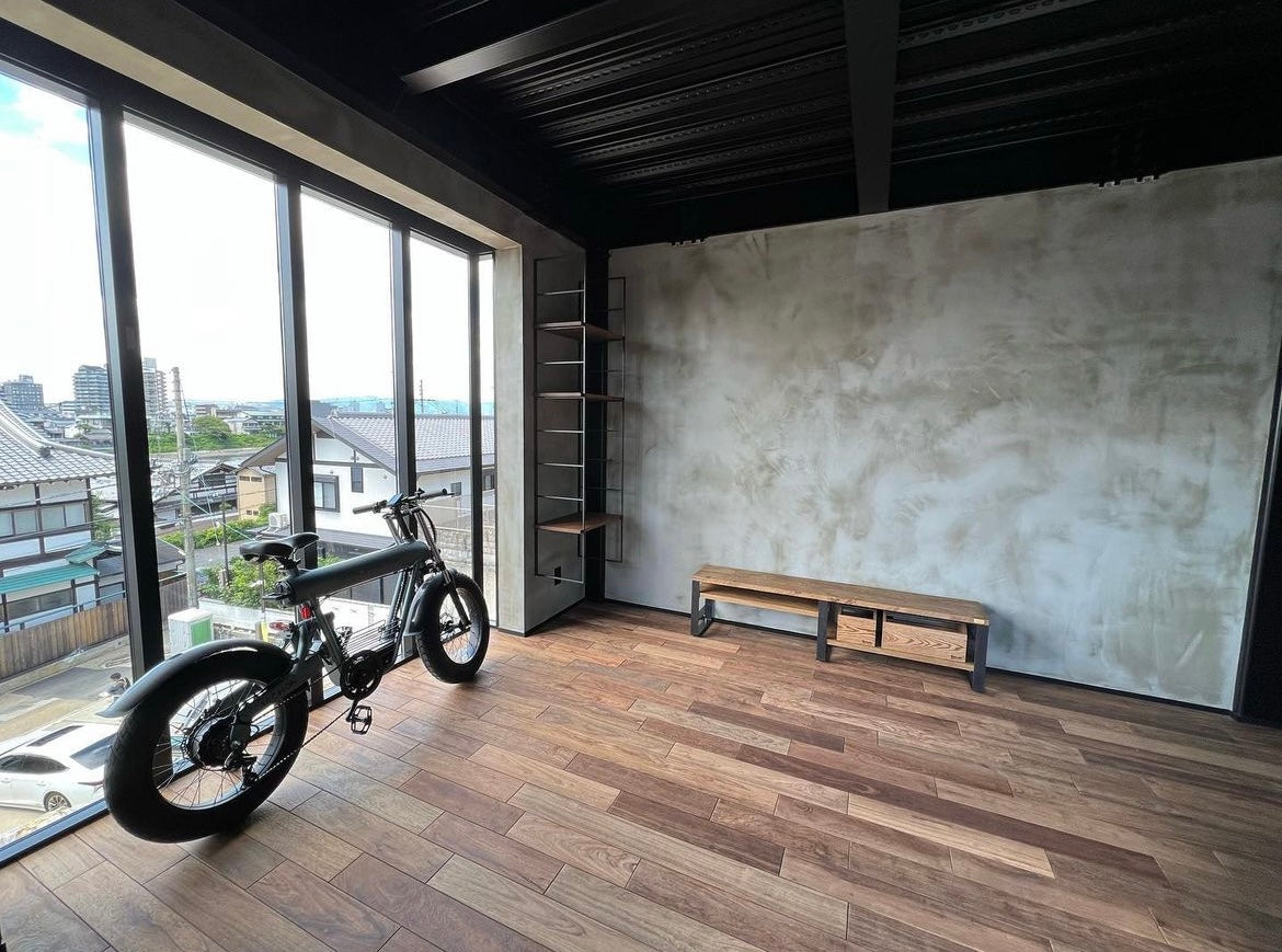 w-018 オークワークデスク / オークローボード / デスクチェア / アイアンウォールシェルフ