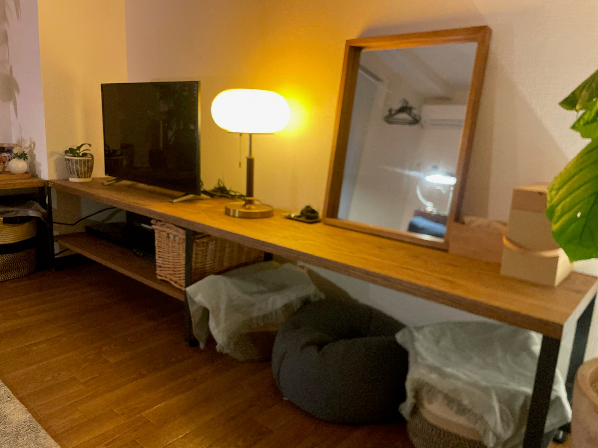 無垢アイアンシェルフボード オーク無垢材