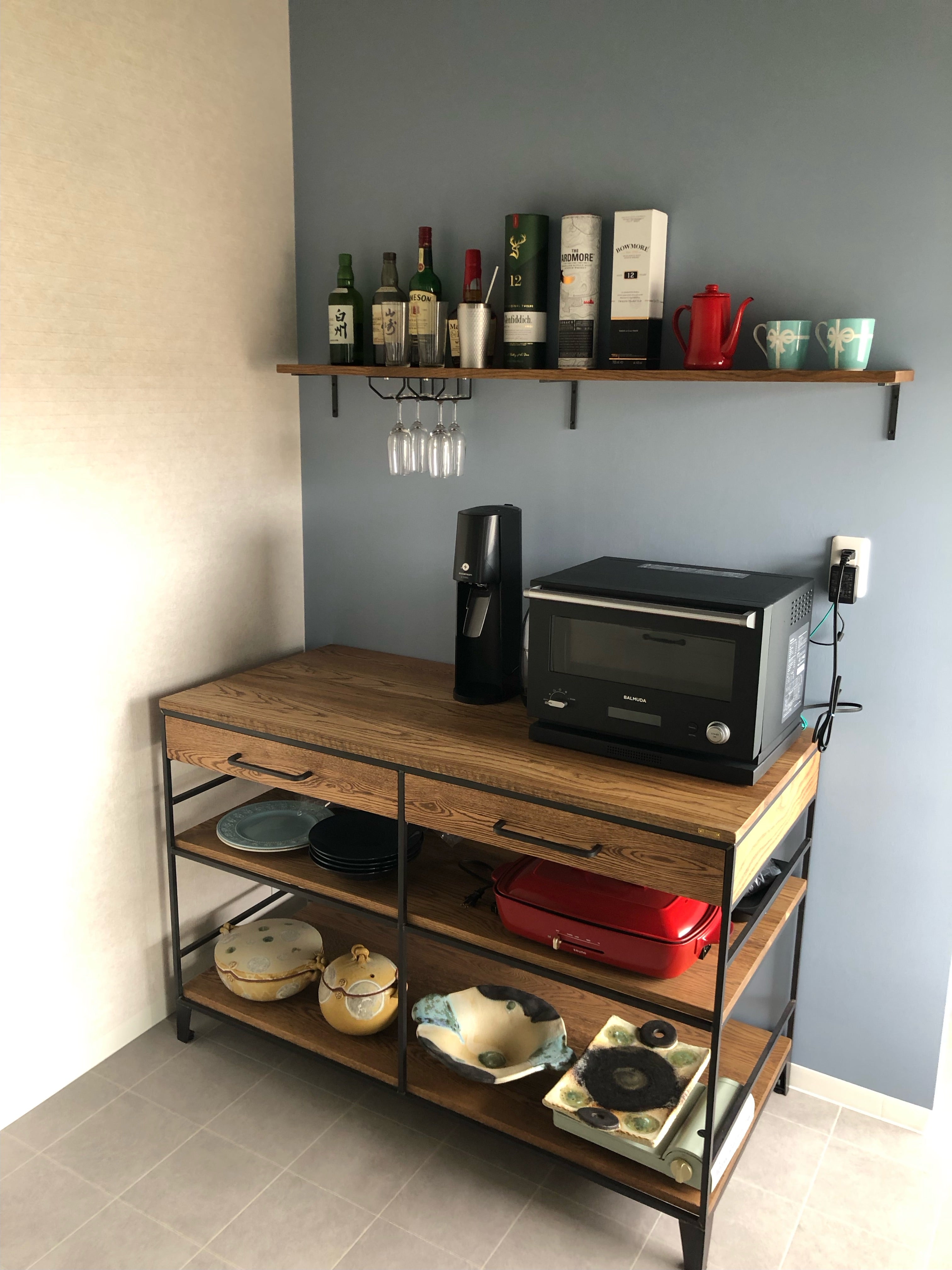 w-044 キッチンシェルフ / キッチン壁つけ棚 / オーダー照明カバー