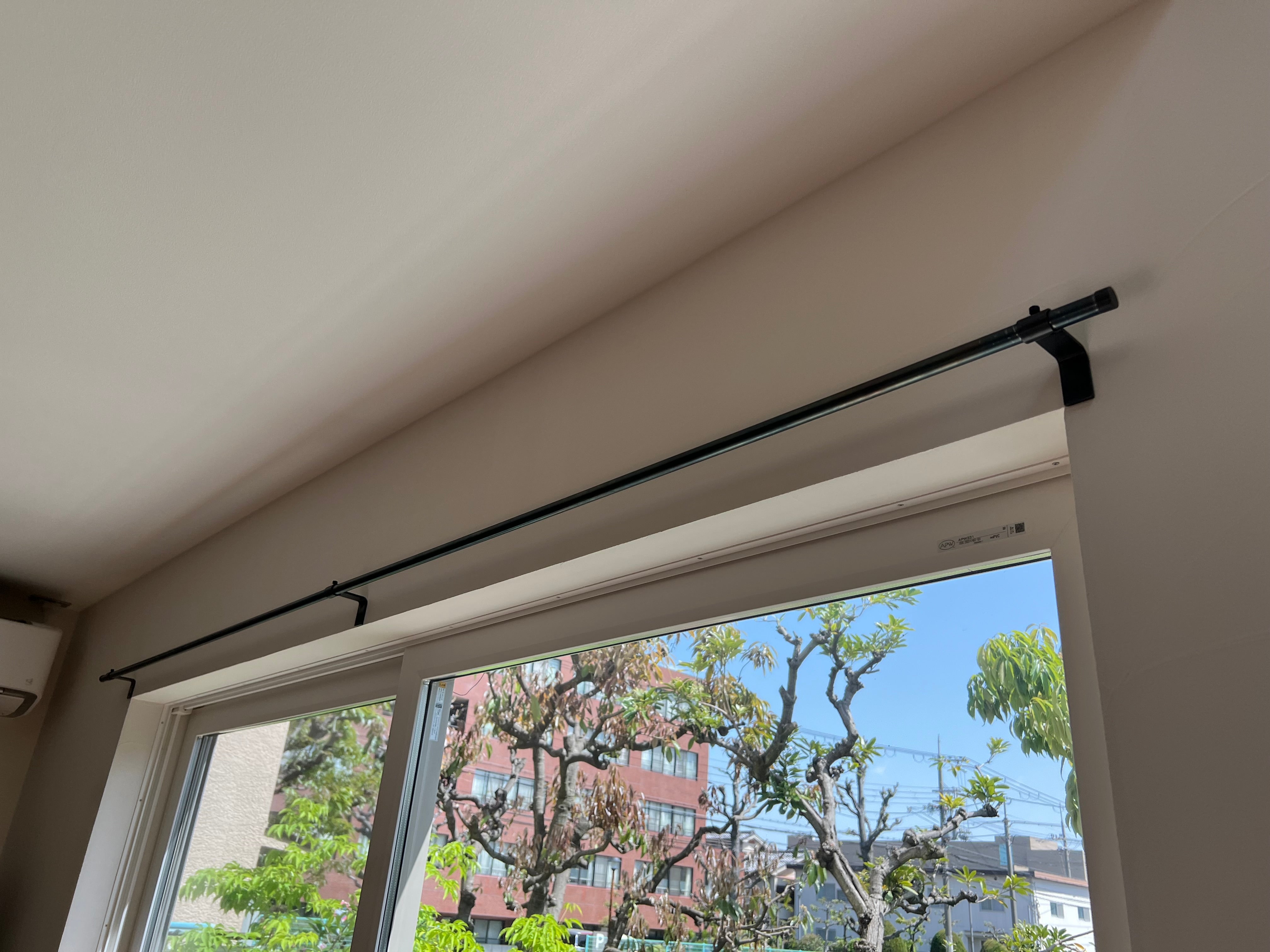 w-041 アイアンカーテンポール / オーダーカーテン / 黒皮鉄