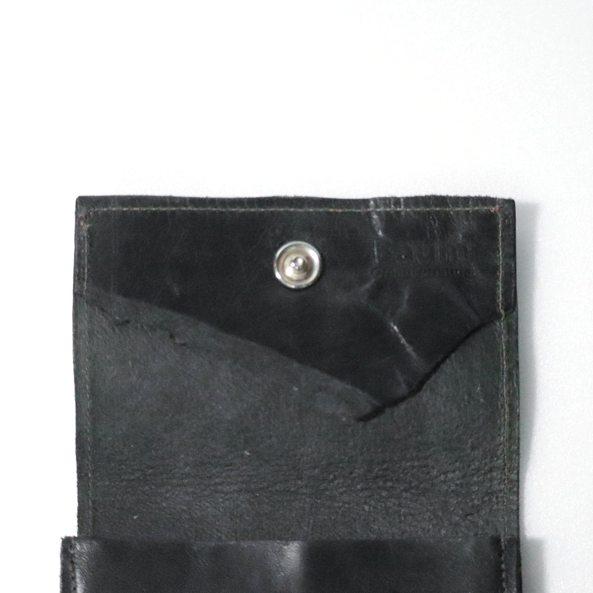 【SALE】レザースナップ財布 - ブラック