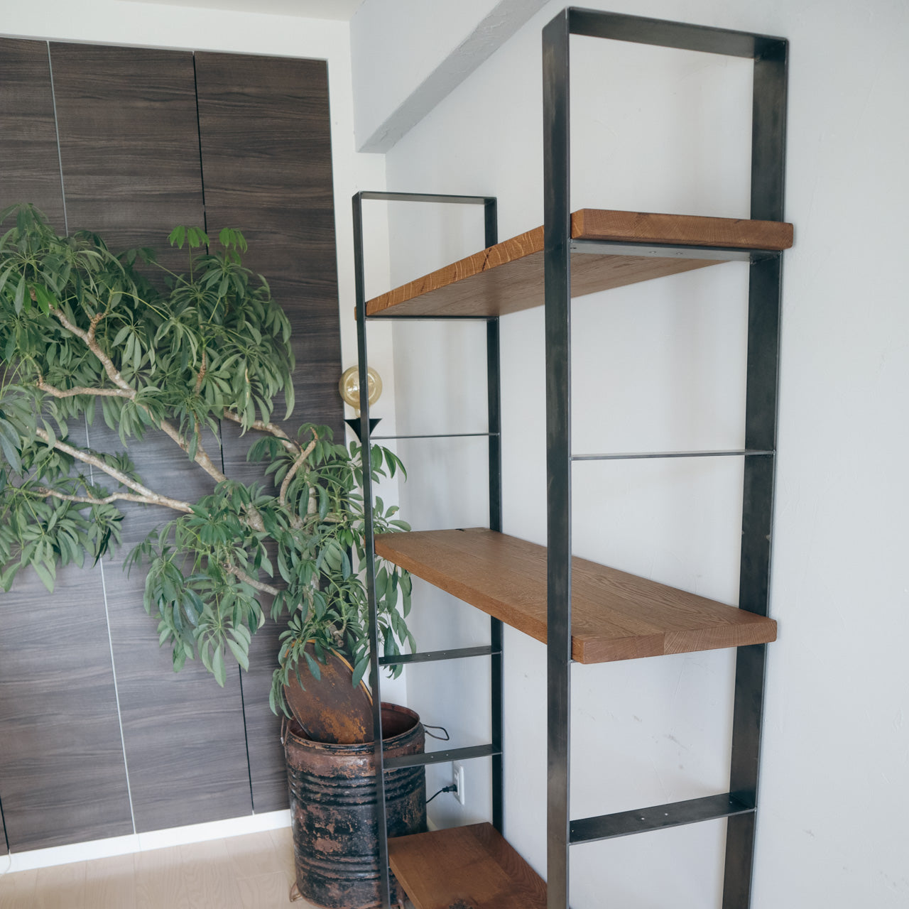 シェルフフレーム、本棚、壁付けシェルフ