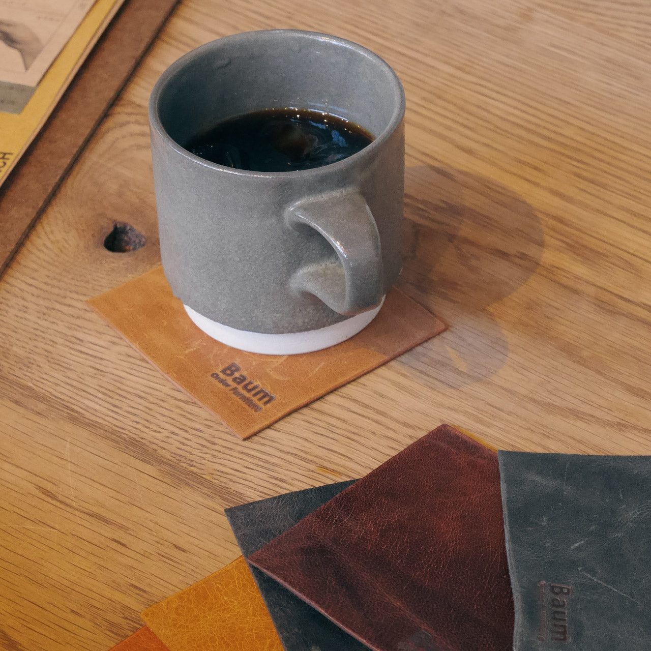 Leather Coaster B-Type