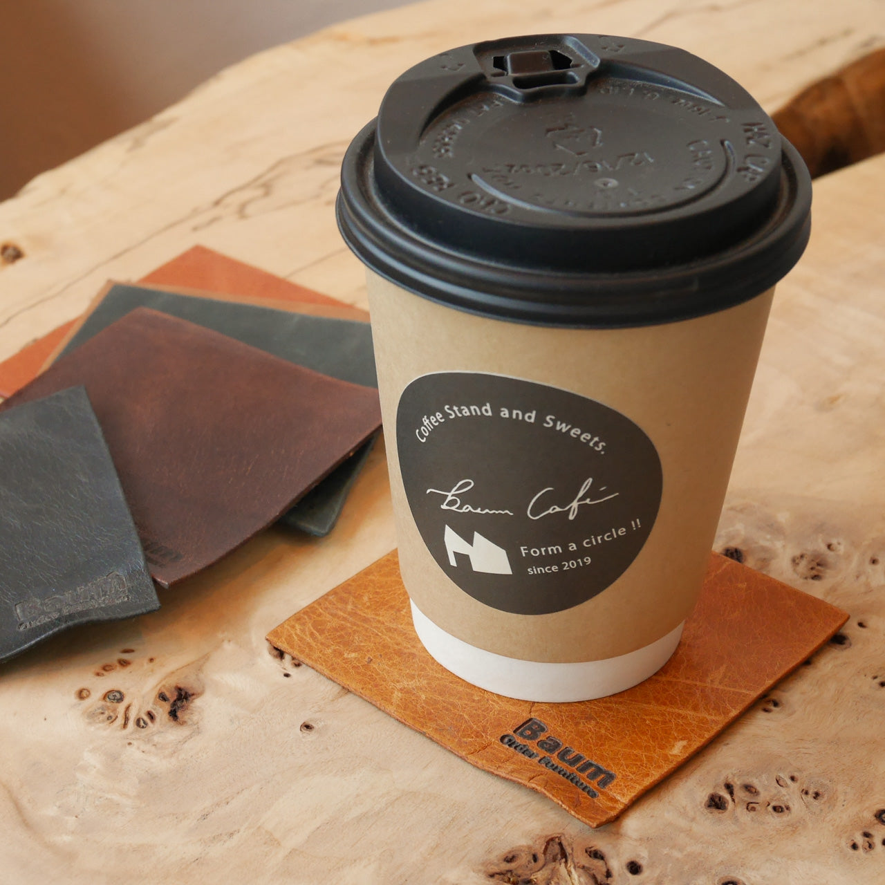 Leather Coaster B-Type