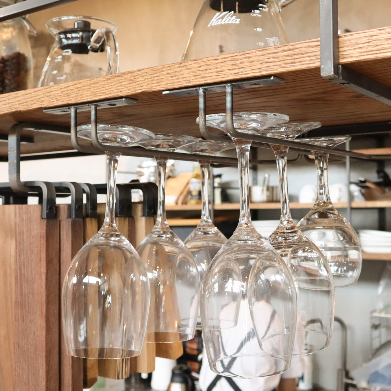 アイアングラスホルダー、ワイングラスホルダー