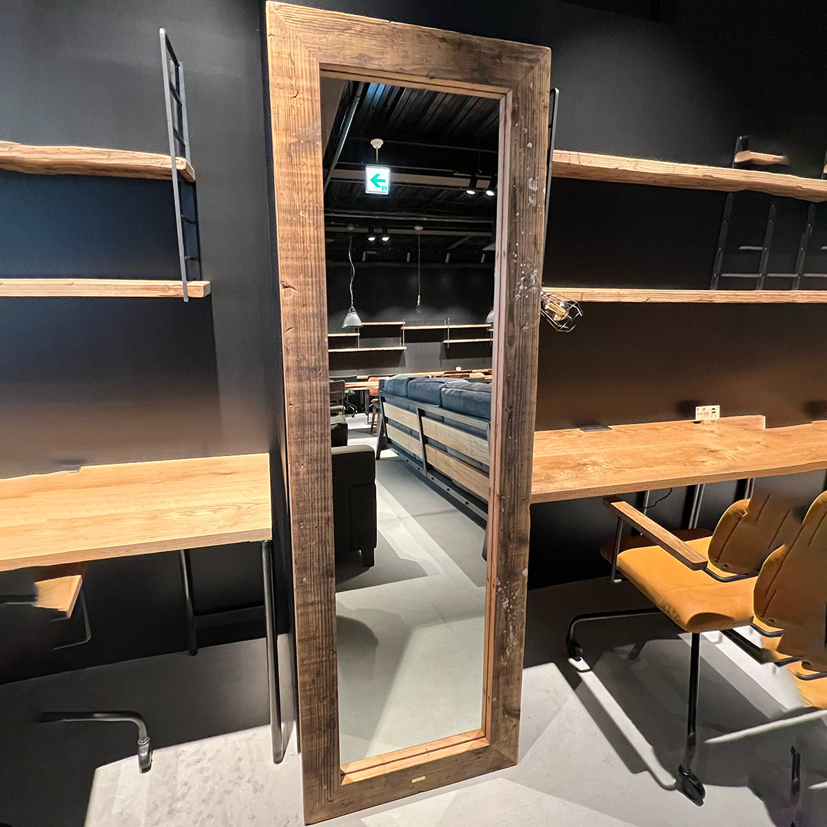 無垢材スタンドミラー、姿見、Baum Order Furniture