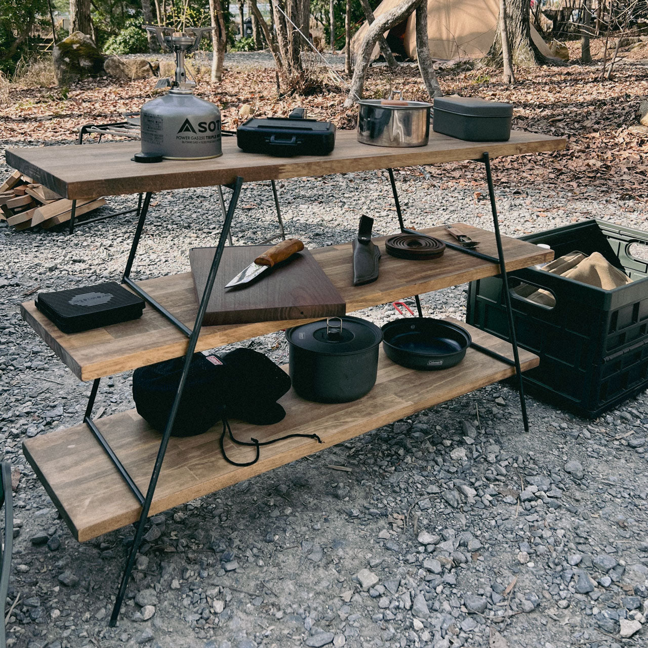 3段ラダーシェルフ