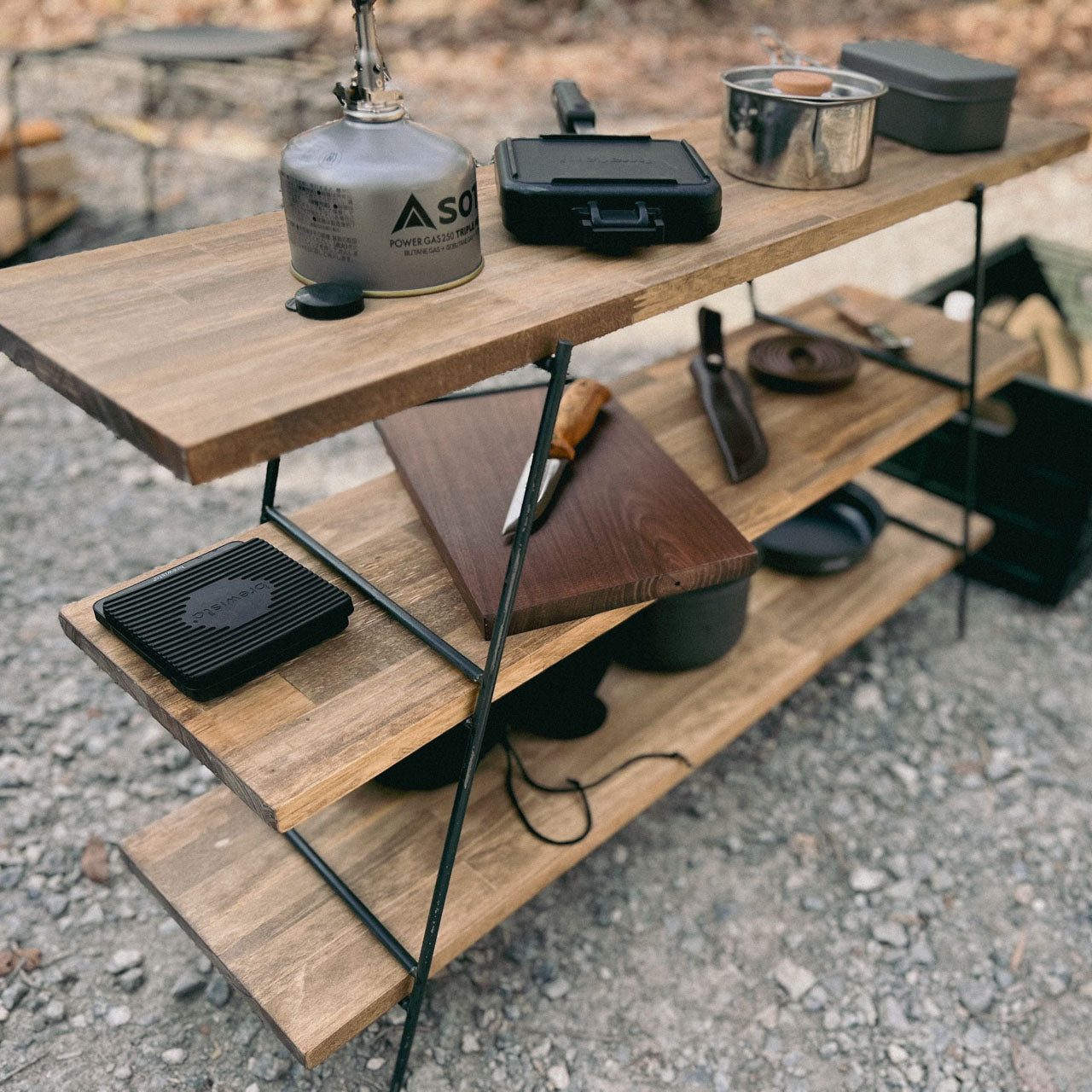 3段ラダーシェルフ