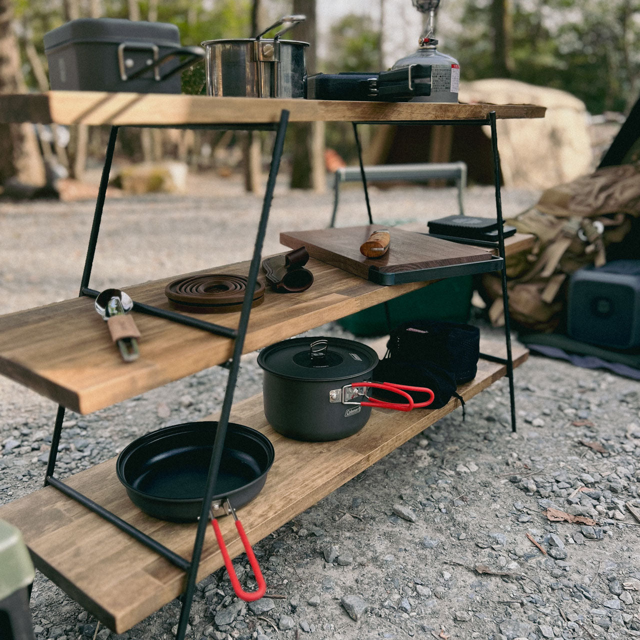 3段ラダーシェルフ