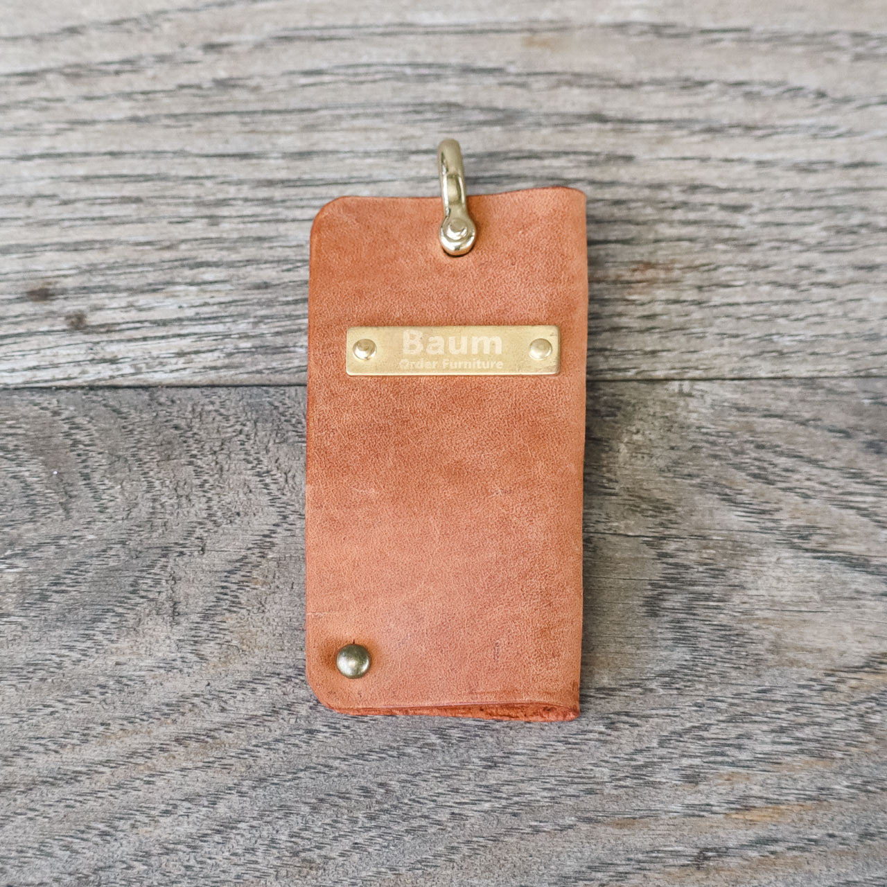 レザーキーケース(オレンジ)