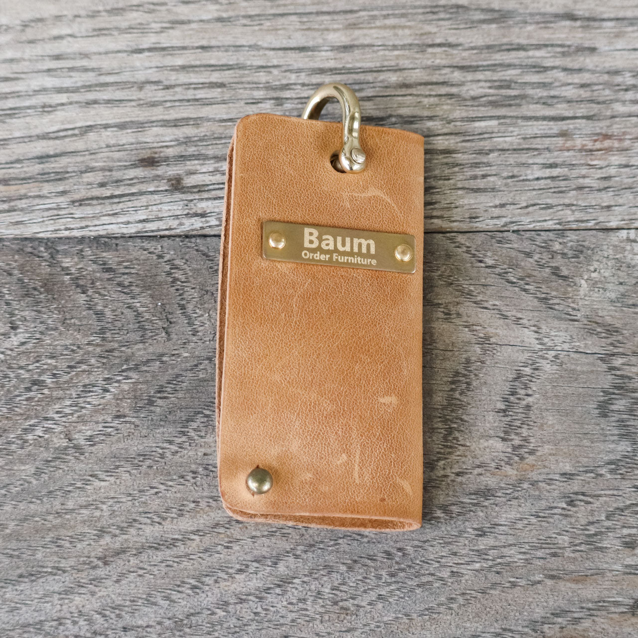 レザーキーケース(キャメル)