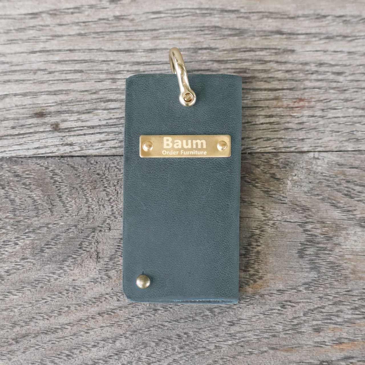 レザーキーケース(ブルーグリーン)