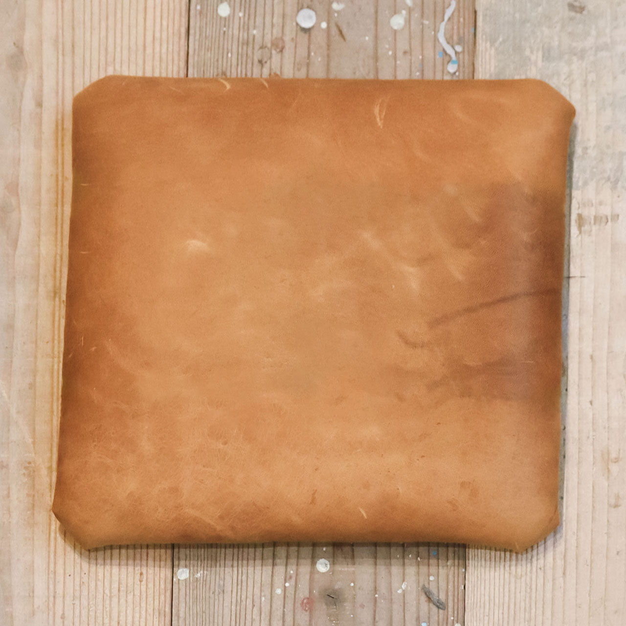 レザー(カフェラテ)のスクエアクッションパッド