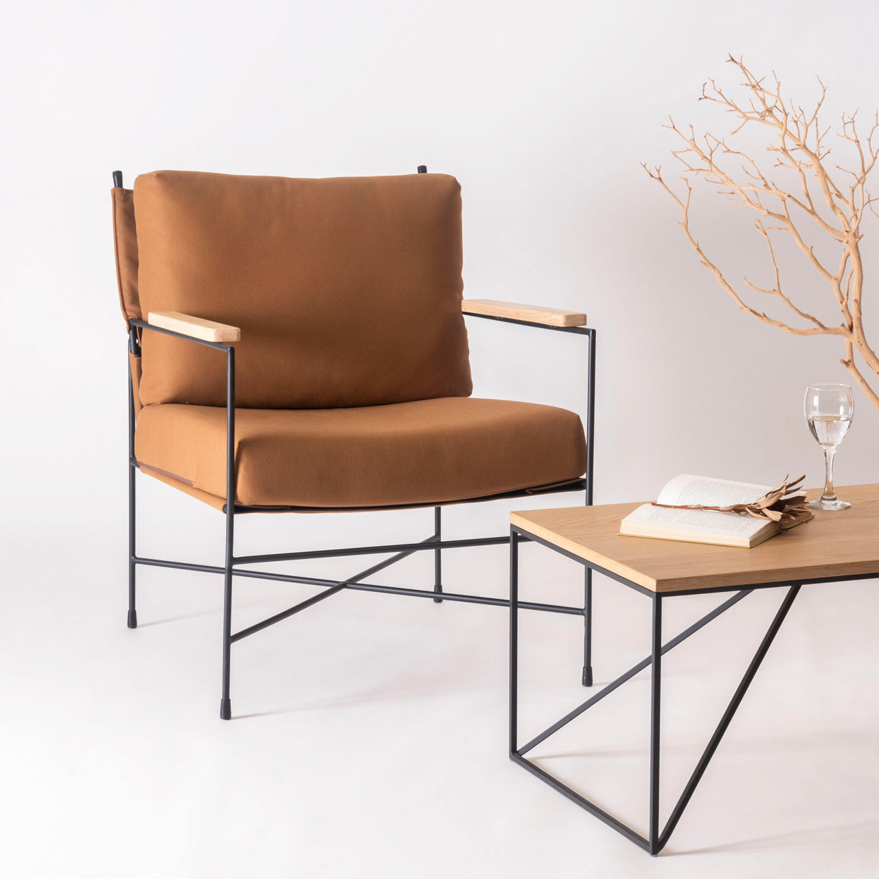 Anise Lounge Chair ラウンジチェア リビングチェア リラックス スチール アームレスト レザー ファブリック 椅子 書斎 家具