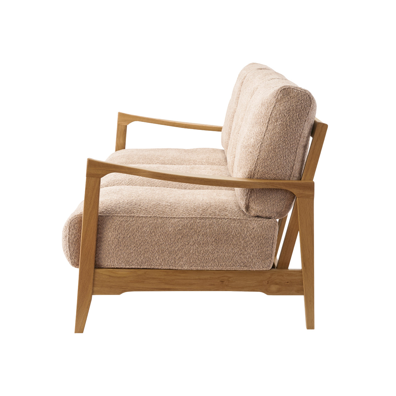 Marjoram Sofa ソファ ソファー 三人掛け リビング 寝室 リラックス ブークレ クロスレザー スチール 天然木 家具