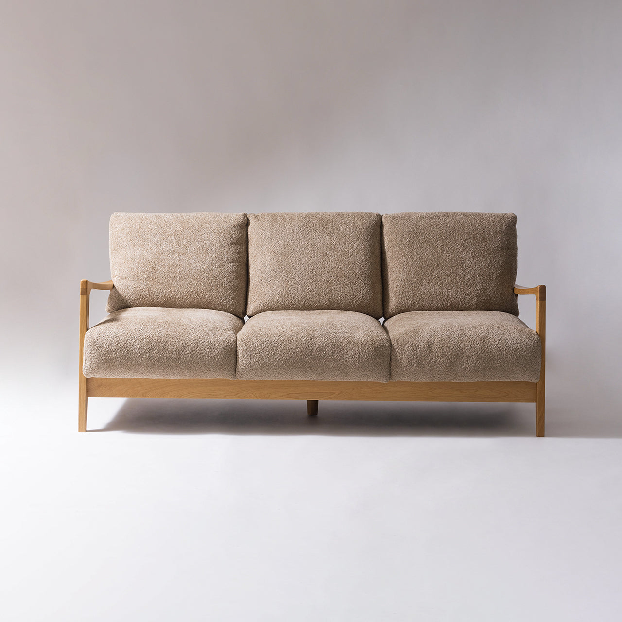 Marjoram Sofa ソファ ソファー 三人掛け リビング 寝室 リラックス ブークレ クロスレザー スチール 天然木 家具