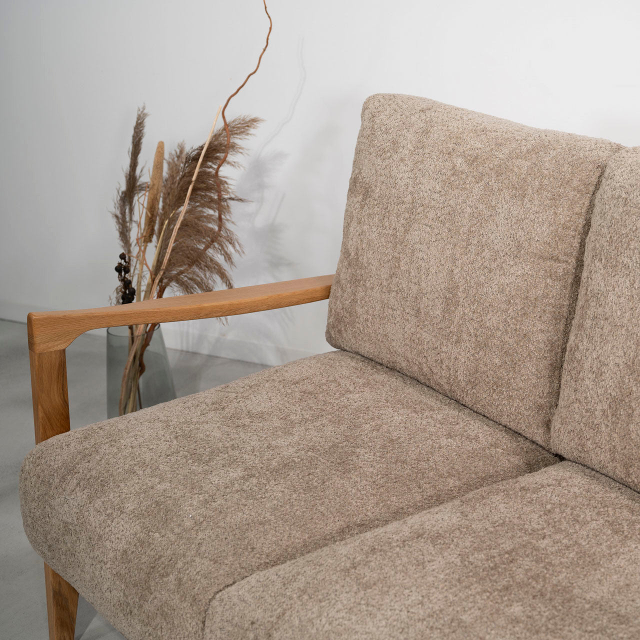Marjoram Sofa ソファ ソファー 三人掛け リビング 寝室 リラックス ブークレ クロスレザー スチール 天然木 家具
