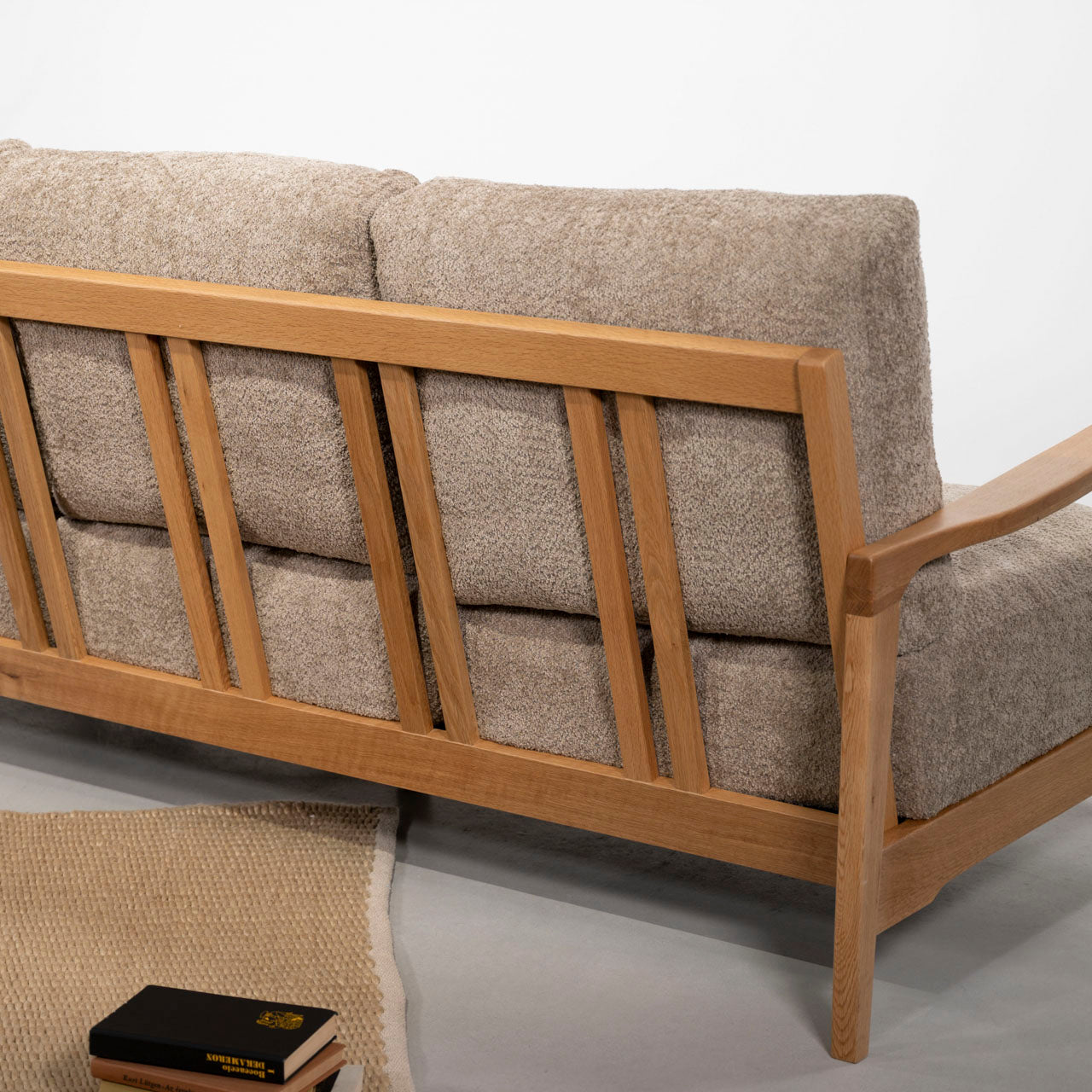 Marjoram Sofa ソファ ソファー 三人掛け リビング 寝室 リラックス ブークレ クロスレザー スチール 天然木 家具