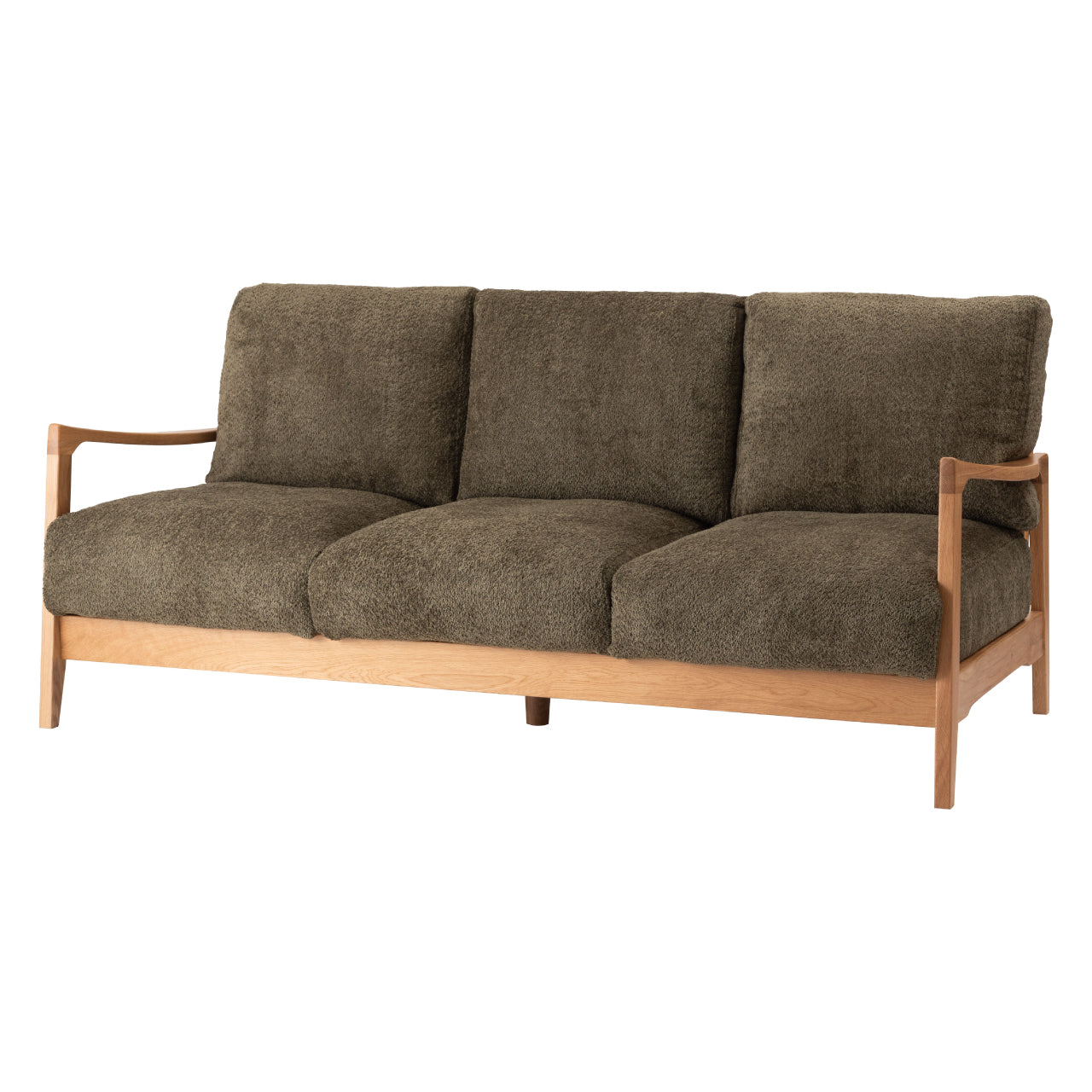 Marjoram Sofa ソファ ソファー 三人掛け リビング 寝室 リラックス ブークレ クロスレザー スチール 天然木 家具