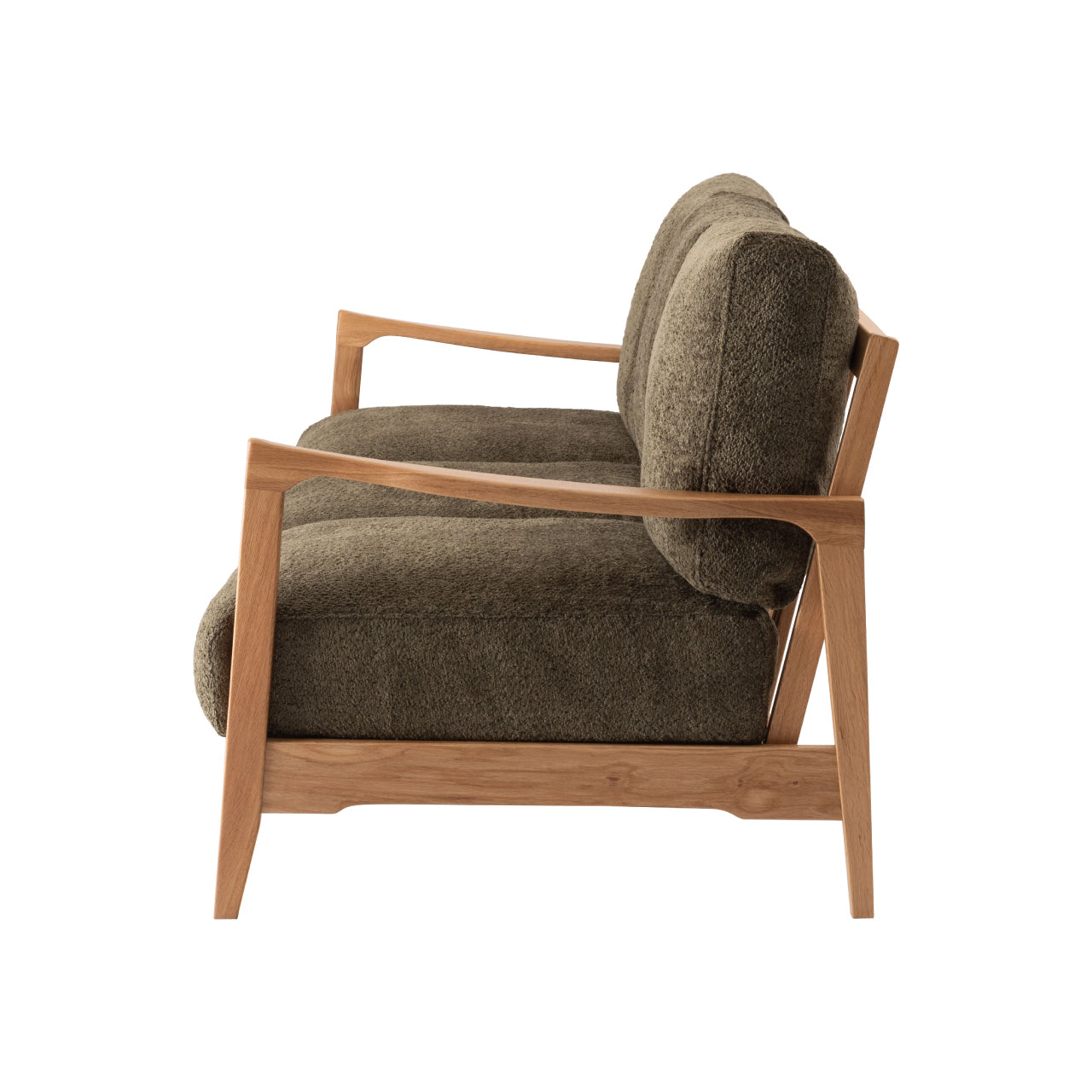 Marjoram Sofa ソファ ソファー 三人掛け リビング 寝室 リラックス ブークレ クロスレザー スチール 天然木 家具