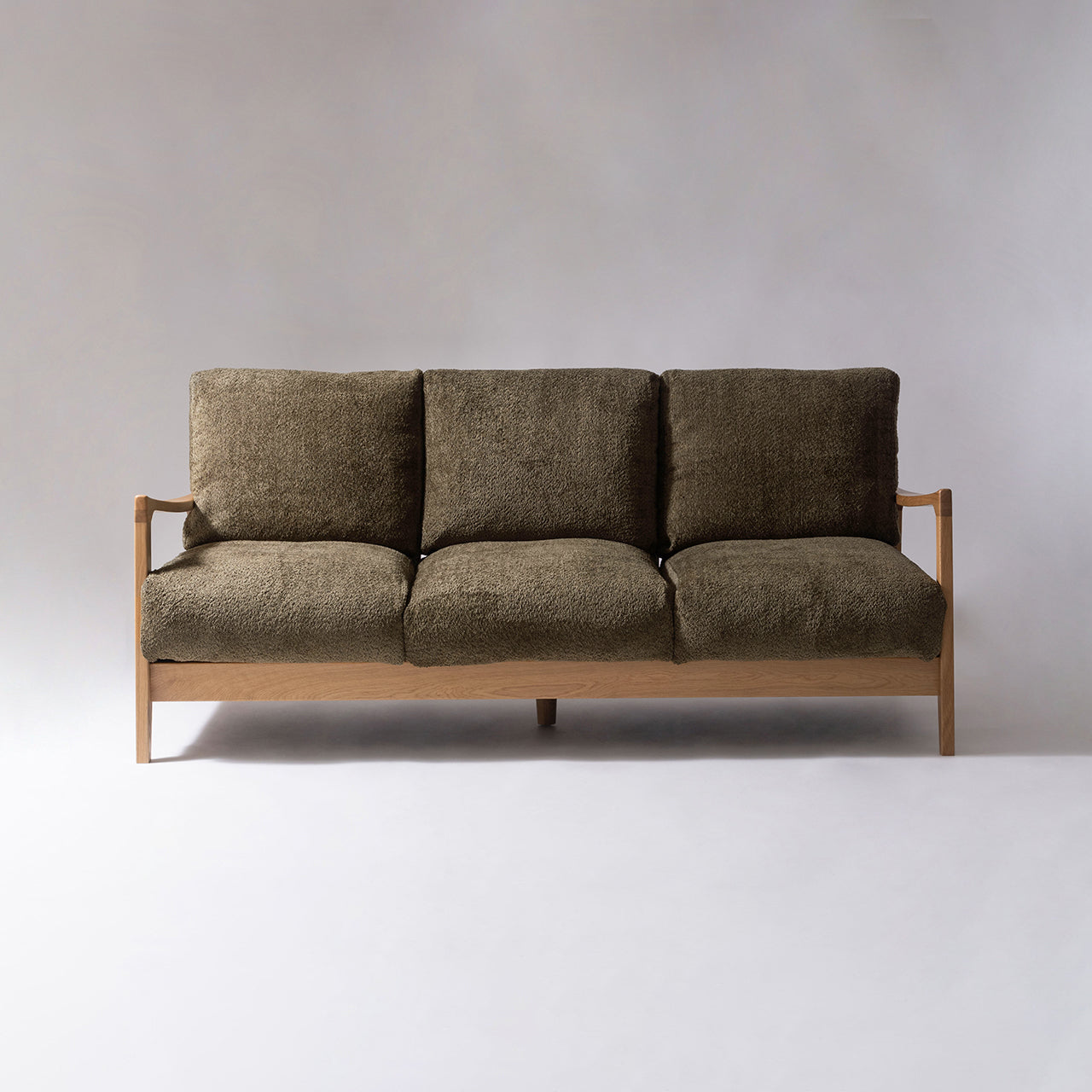 Marjoram Sofa ソファ ソファー 三人掛け リビング 寝室 リラックス ブークレ クロスレザー スチール 天然木 家具