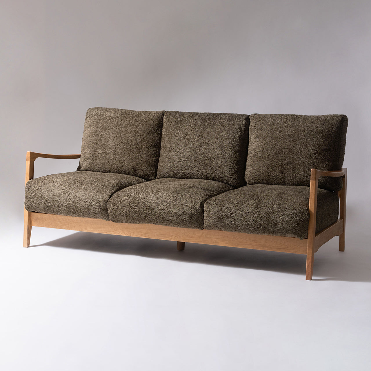 Marjoram Sofa ソファ ソファー 三人掛け リビング 寝室 リラックス ブークレ クロスレザー スチール 天然木 家具