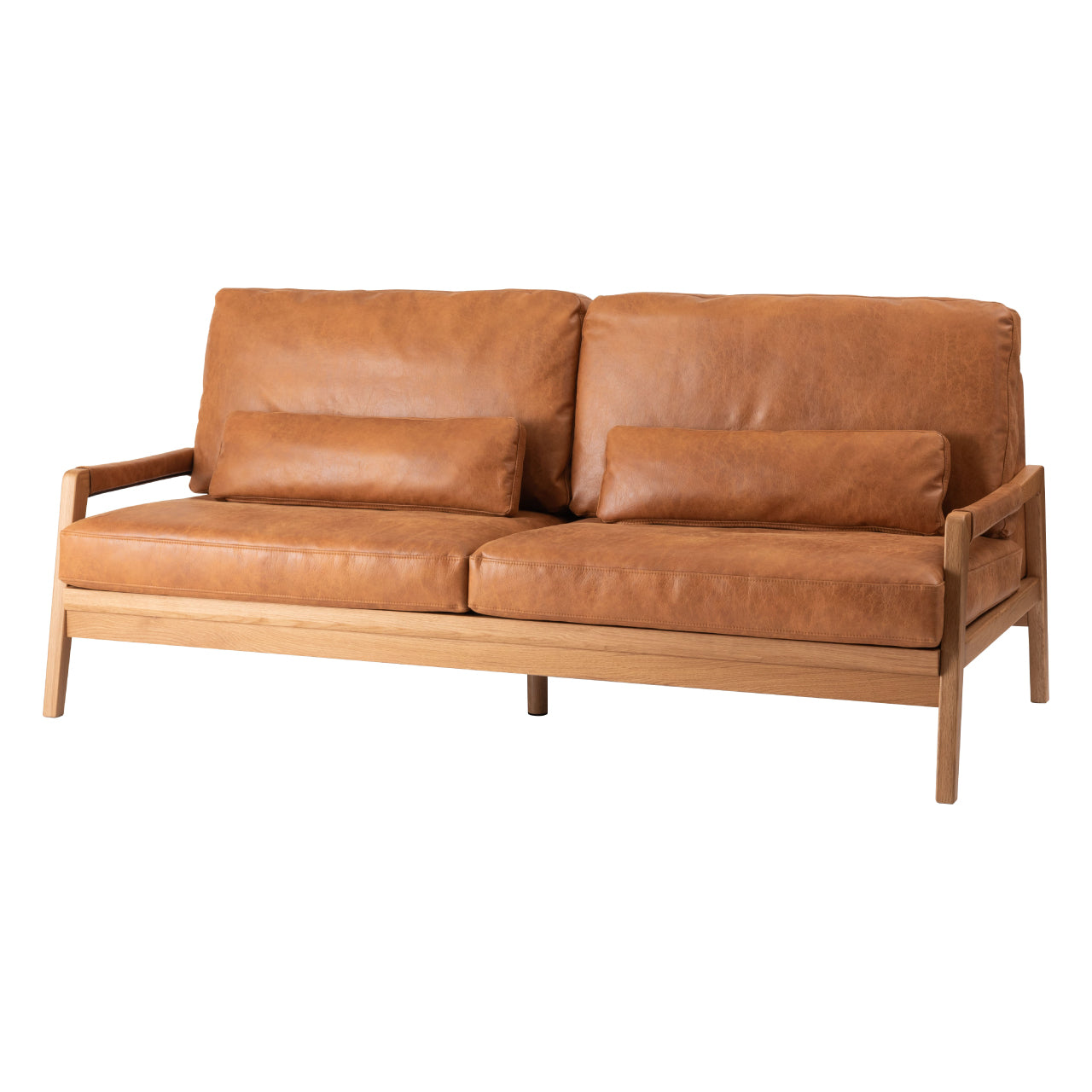 Fennel Sofa ソファ ソファー 二人掛け リビング 寝室 リラックス ブークレ クロスレザー スチール 天然木 家具