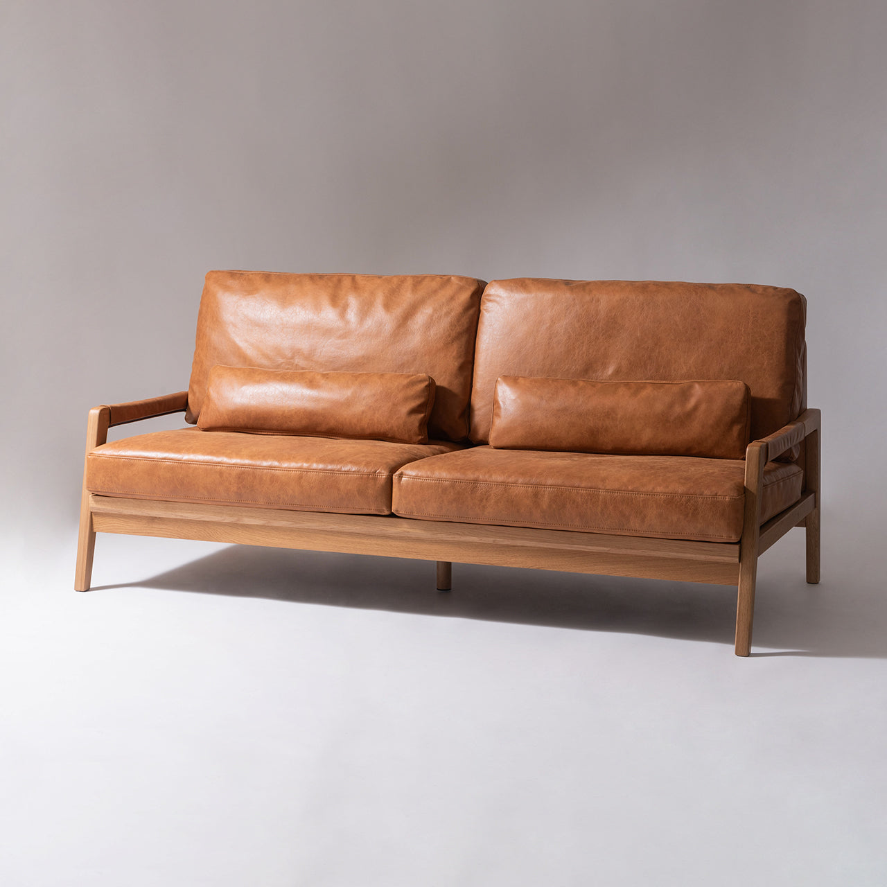 Fennel Sofa ソファ ソファー 二人掛け リビング 寝室 リラックス ブークレ クロスレザー スチール 天然木 家具