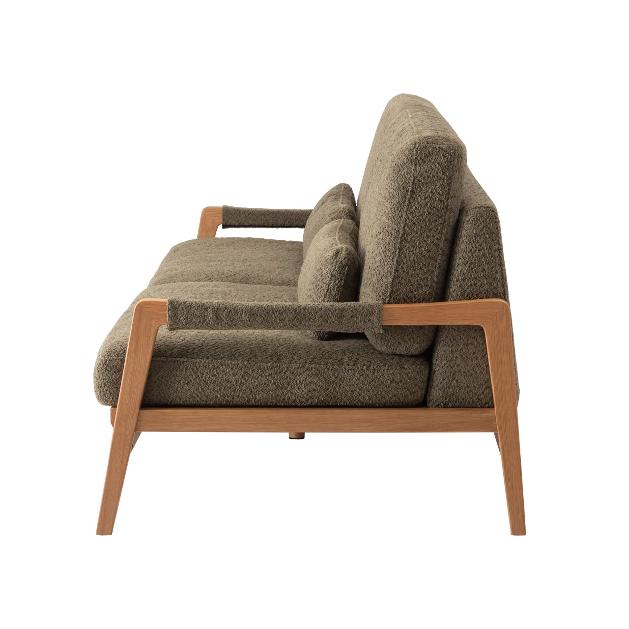 Fennel Sofa ソファ ソファー 二人掛け リビング 寝室 リラックス ブークレ クロスレザー スチール 天然木 家具