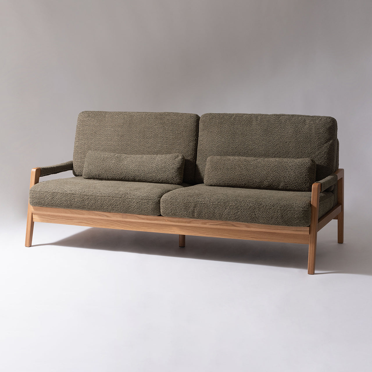 Fennel Sofa ソファ ソファー 二人掛け リビング 寝室 リラックス ブークレ クロスレザー スチール 天然木 家具