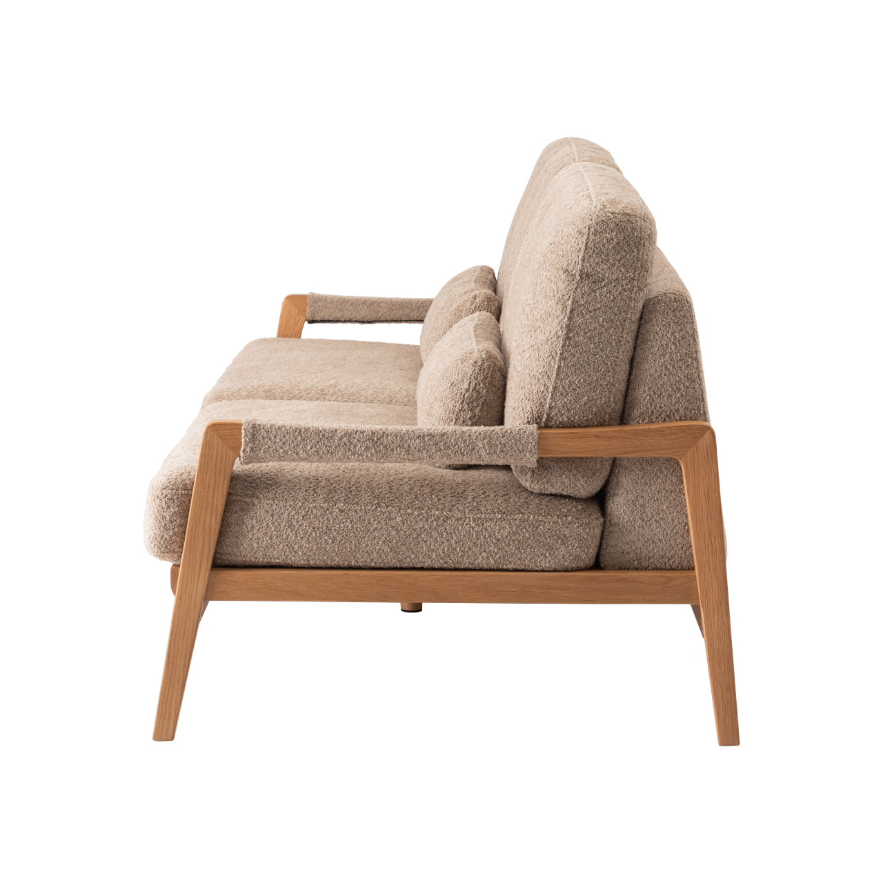 Fennel Sofa ソファ ソファー 二人掛け リビング 寝室 リラックス ブークレ クロスレザー スチール 天然木 家具