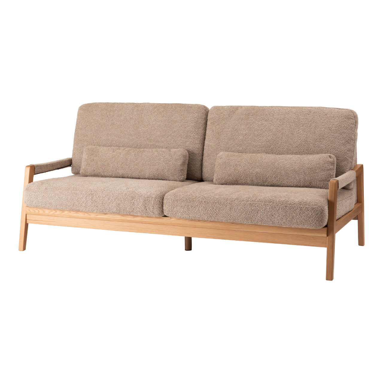 Fennel Sofa ソファ ソファー 二人掛け リビング 寝室 リラックス ブークレ クロスレザー スチール 天然木 家具