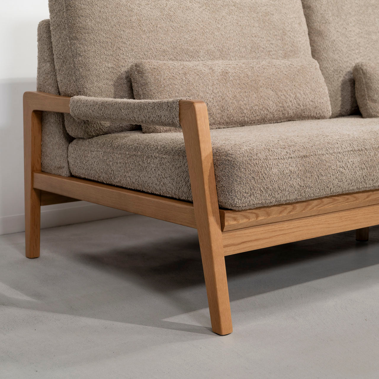 Fennel Sofa ソファ ソファー 二人掛け リビング 寝室 リラックス ブークレ クロスレザー スチール 天然木 家具