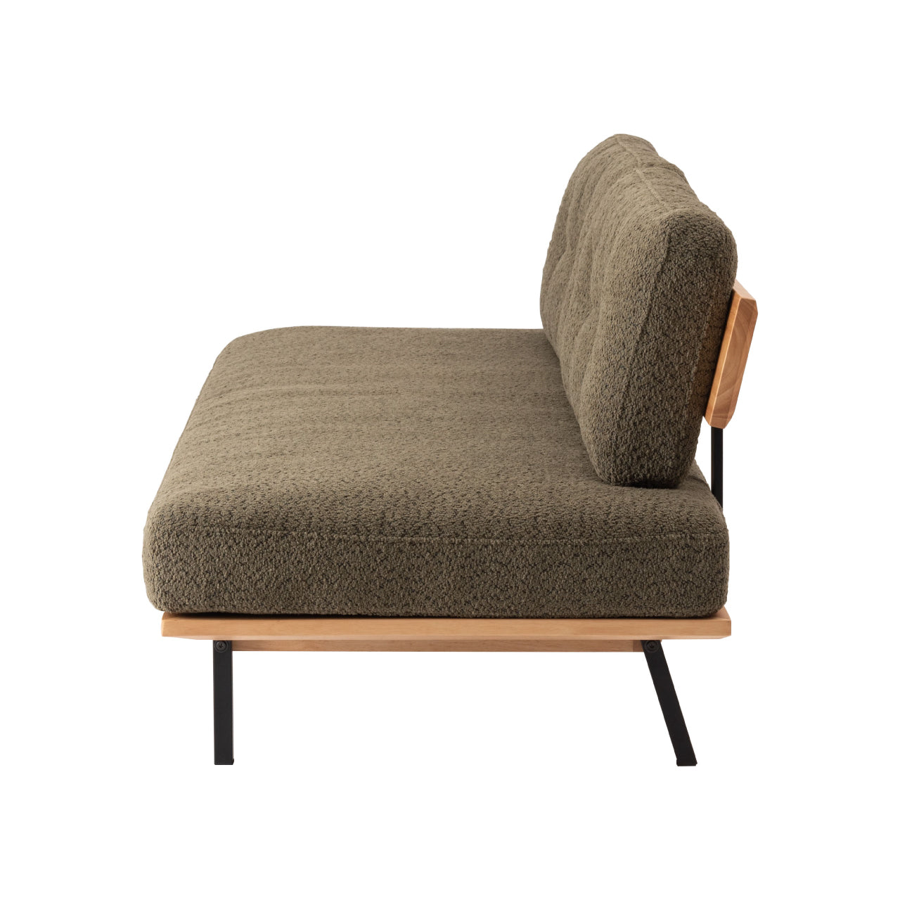 Myrtle Sofa ソファ ソファー 二人掛け アームレス リビング 寝室 リラックス ブークレ クロスレザー スチール 天然木 家具