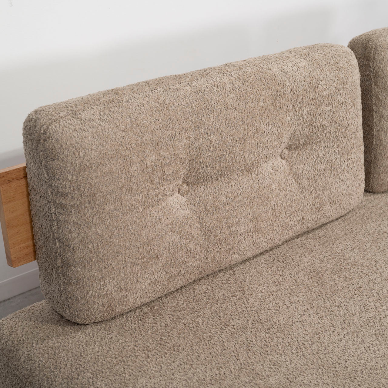 Myrtle Sofa ソファ ソファー 二人掛け アームレス リビング 寝室 リラックス ブークレ クロスレザー スチール 天然木 家具