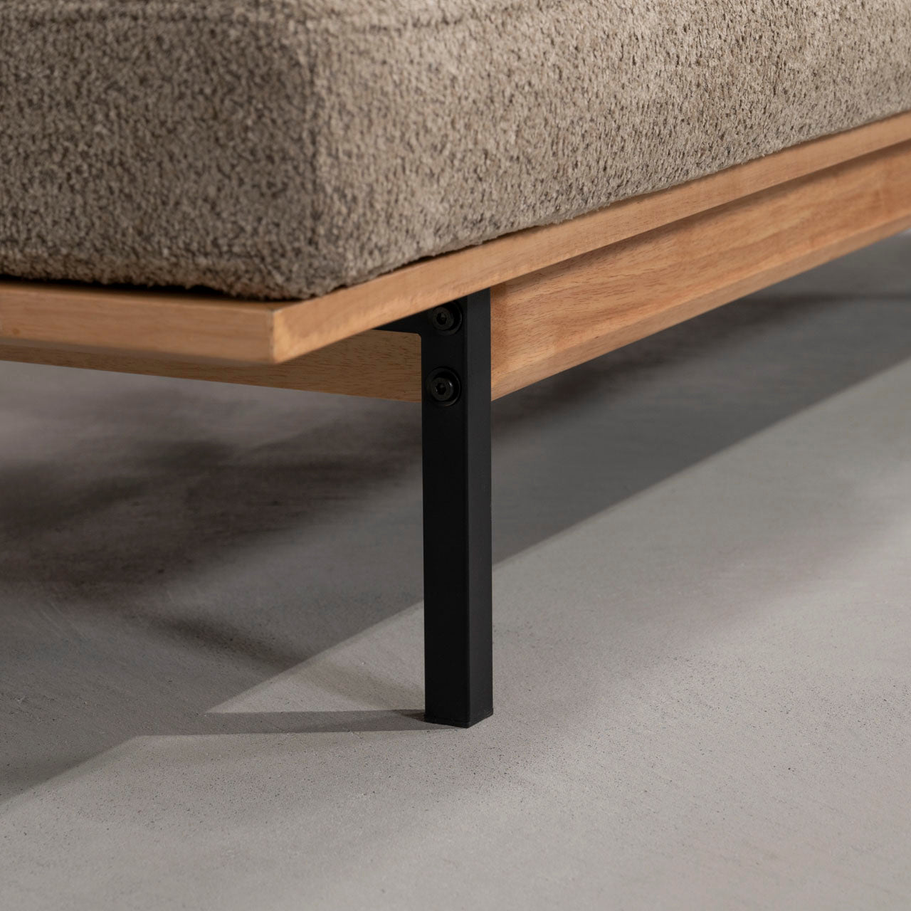 Myrtle Sofa ソファ ソファー 二人掛け アームレス リビング 寝室 リラックス ブークレ クロスレザー スチール 天然木 家具