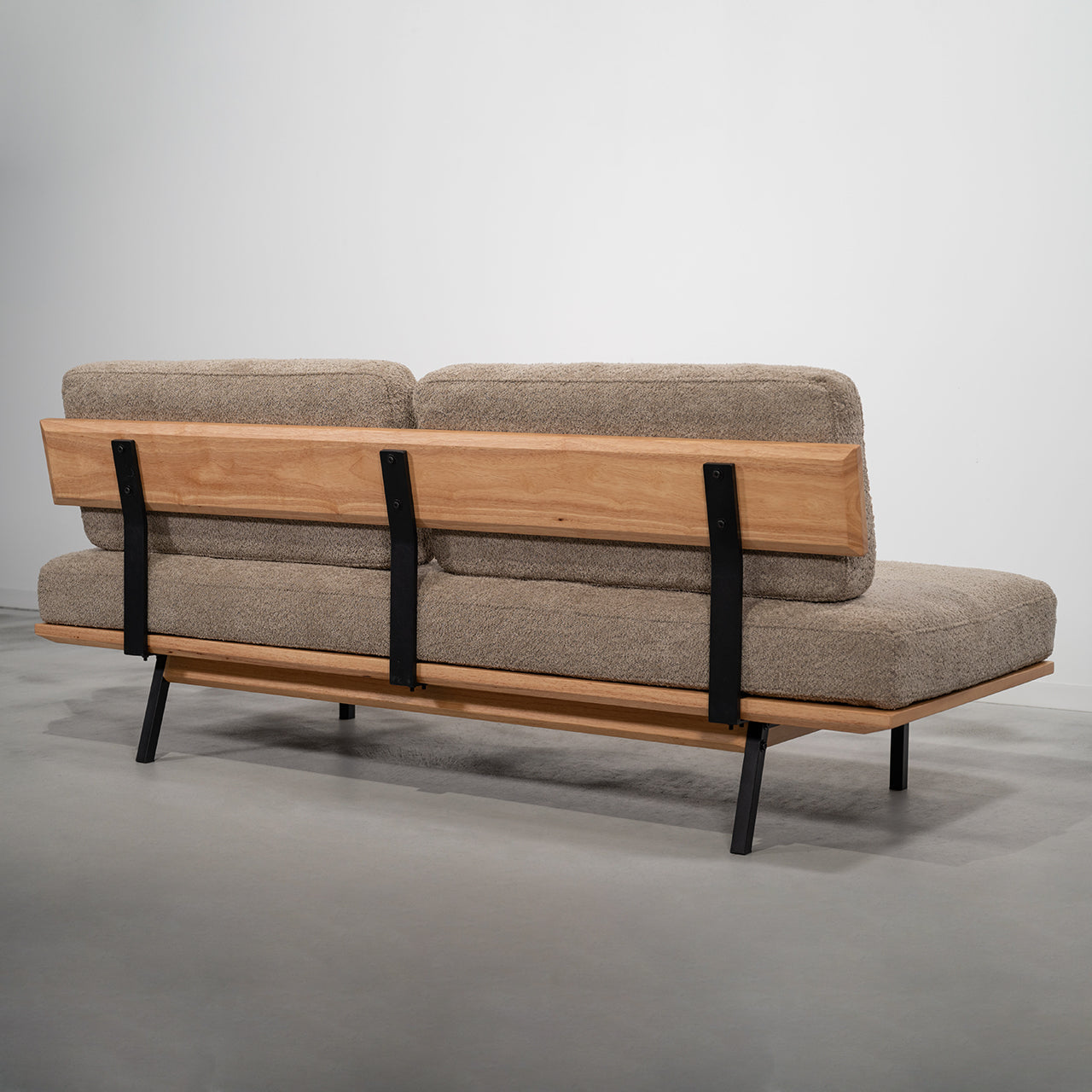 Myrtle Sofa ソファ ソファー 二人掛け アームレス リビング 寝室 リラックス ブークレ クロスレザー スチール 天然木 家具