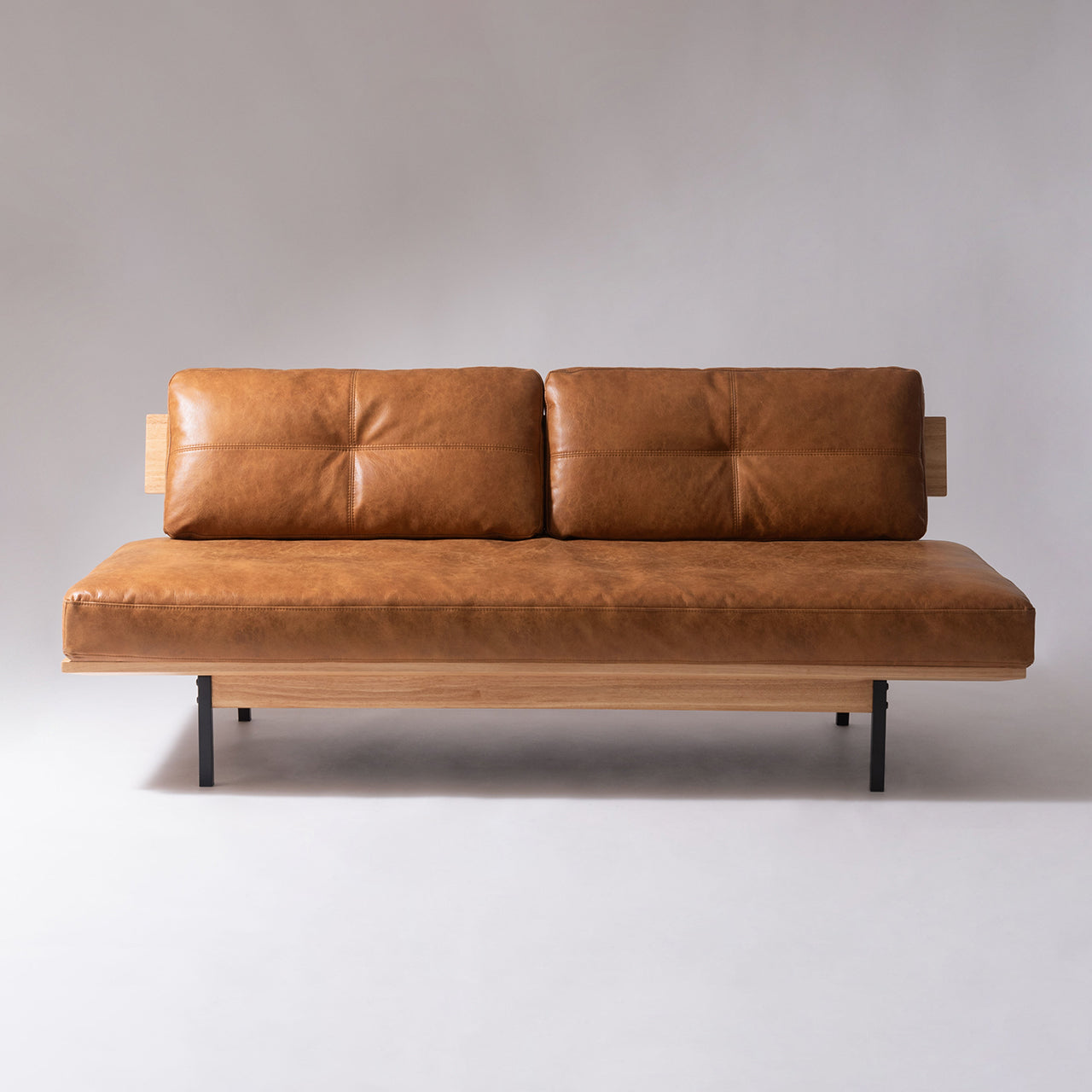 Myrtle Sofa ソファ ソファー 二人掛け アームレス リビング 寝室 リラックス ブークレ クロスレザー スチール 天然木 家具
