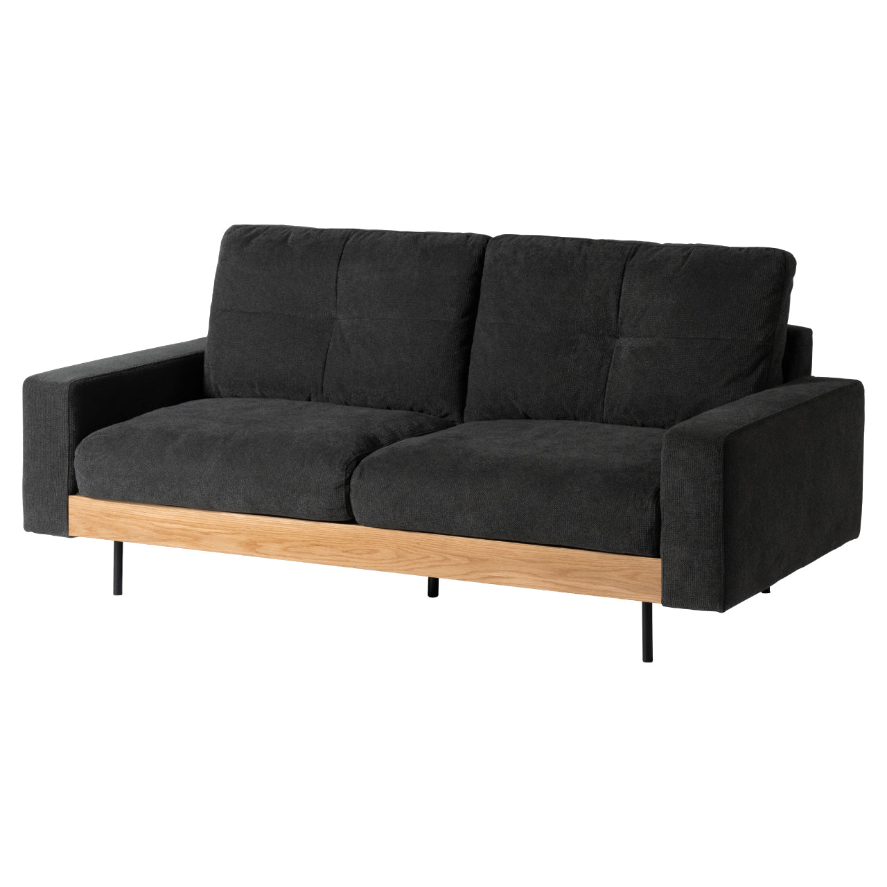 Flax Sofa ソファ ソファー 二人掛け リビング 寝室 リラックス ファブリック スチール オーク 天然木 家具