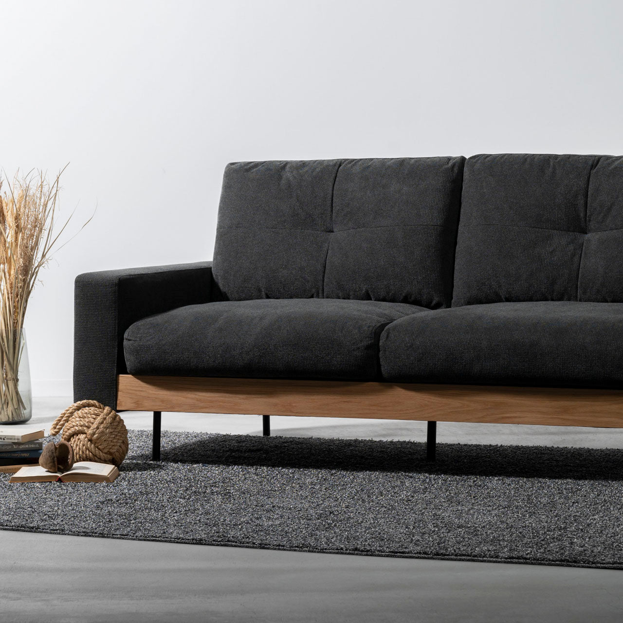 Flax Sofa ソファ ソファー 二人掛け リビング 寝室 リラックス ファブリック スチール オーク 天然木 家具