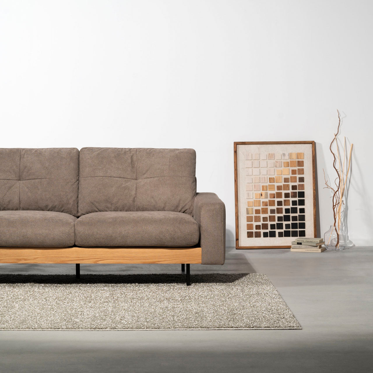 Flax Sofa ソファ ソファー 二人掛け リビング 寝室 リラックス ファブリック スチール オーク 天然木 家具