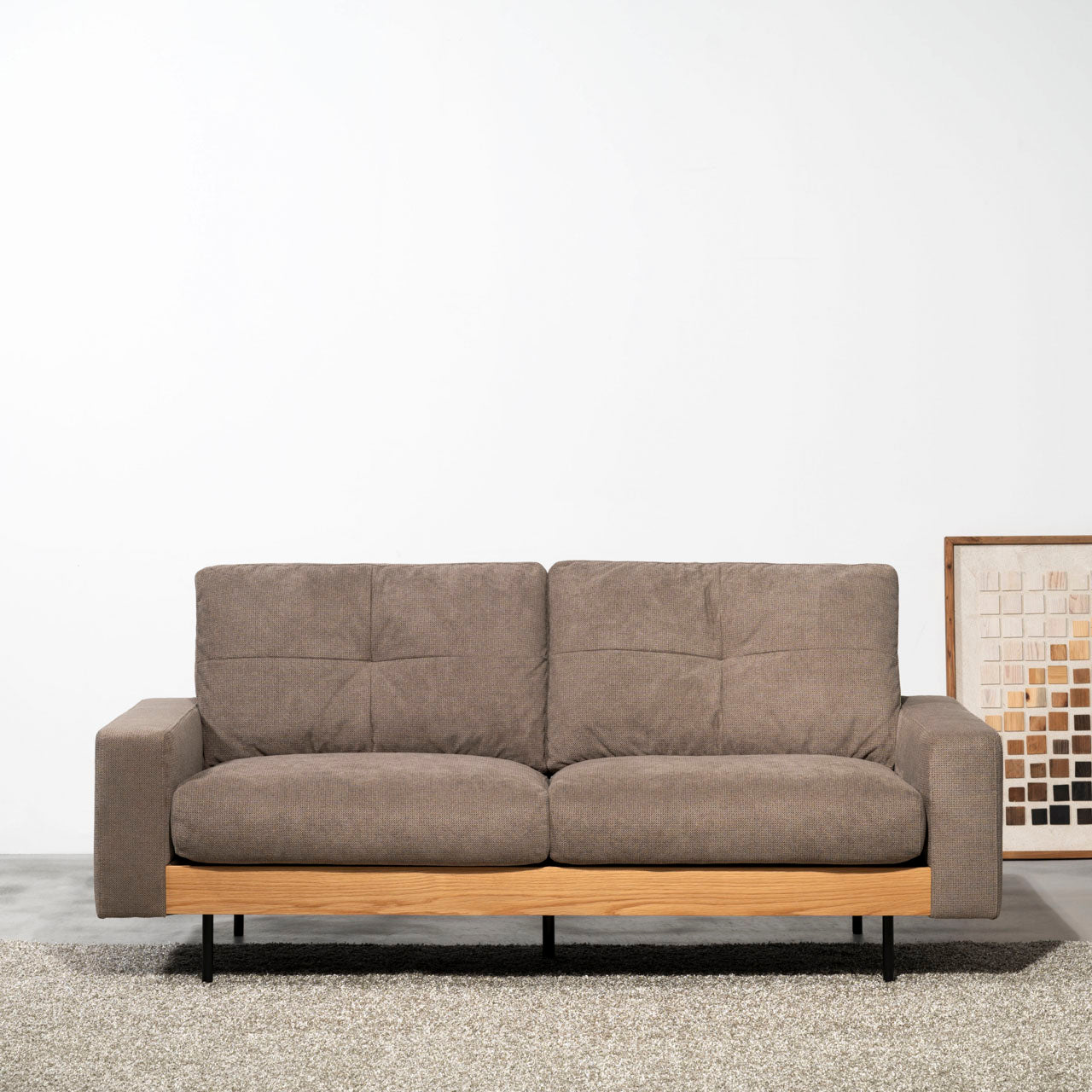 Flax Sofa ソファ ソファー 二人掛け リビング 寝室 リラックス ファブリック スチール オーク 天然木 家具