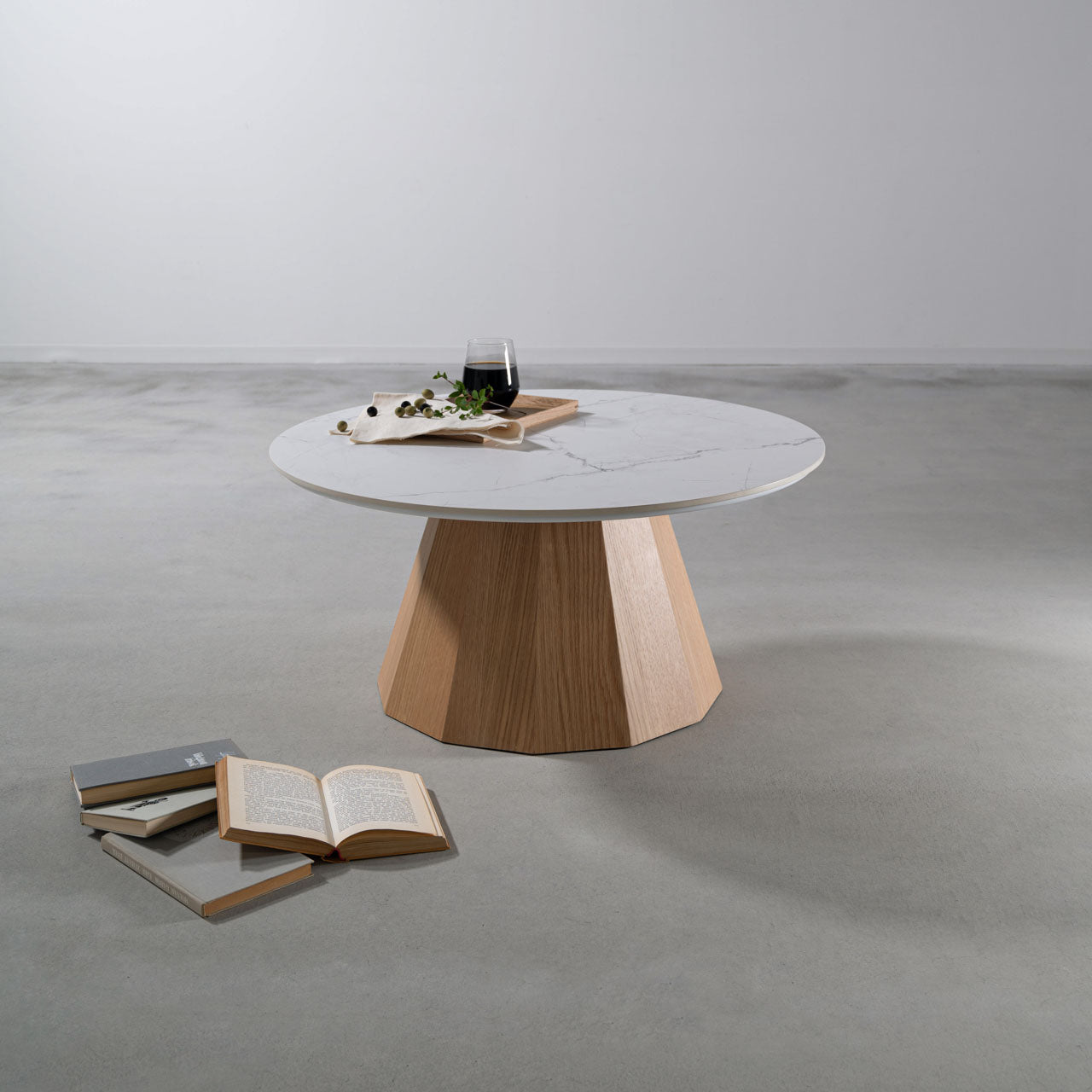 Parma Living Table リビングテーブル テーブル デスク セラミック天板 大理石調 ブラックストーン調 天然木 リビング カフェ サロン 店舗 家具