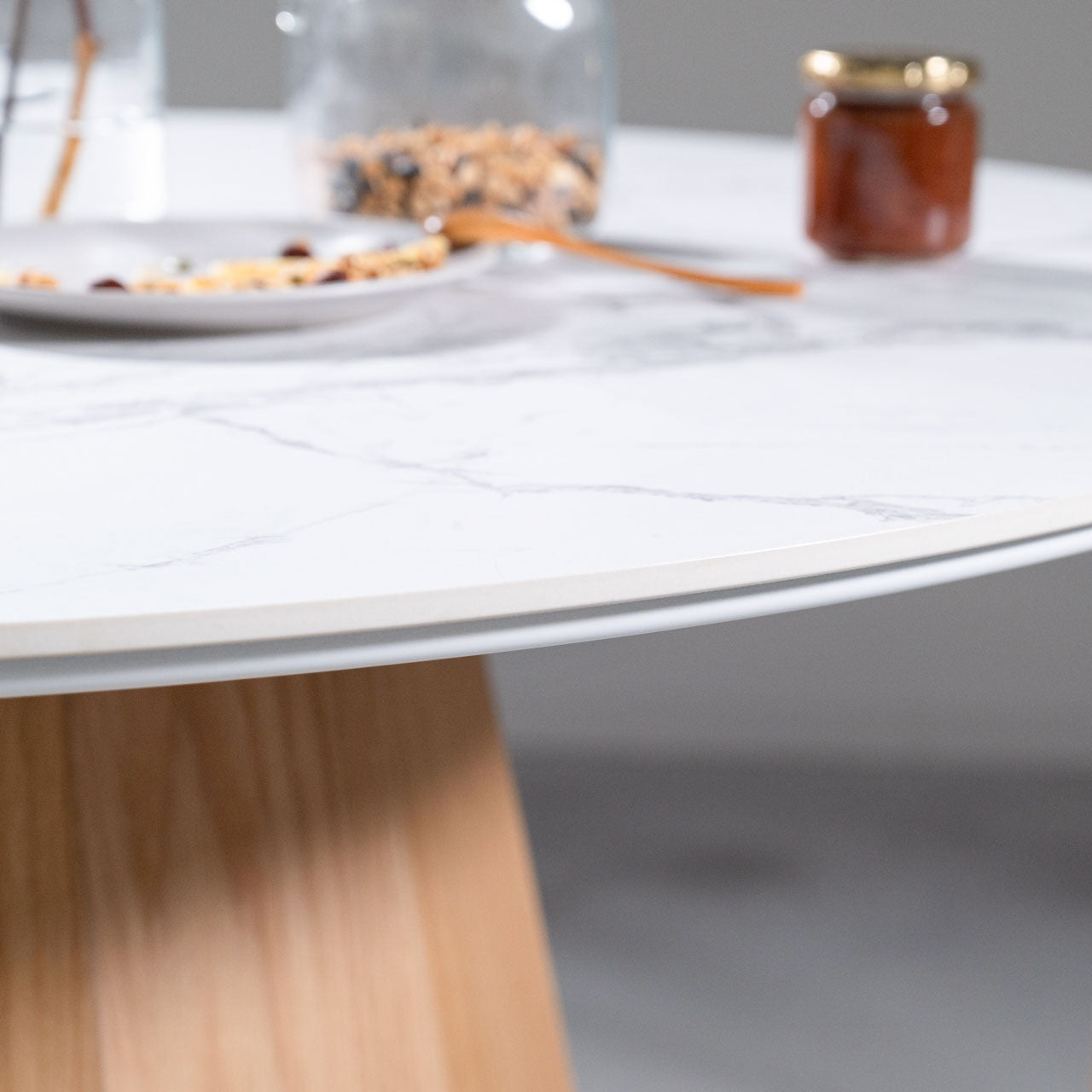 Parma Dining Table リビングテーブル テーブル デスク セラミック天板 大理石調 ブラックストーン調 天然木 リビング カフェ サロン 店舗 家具