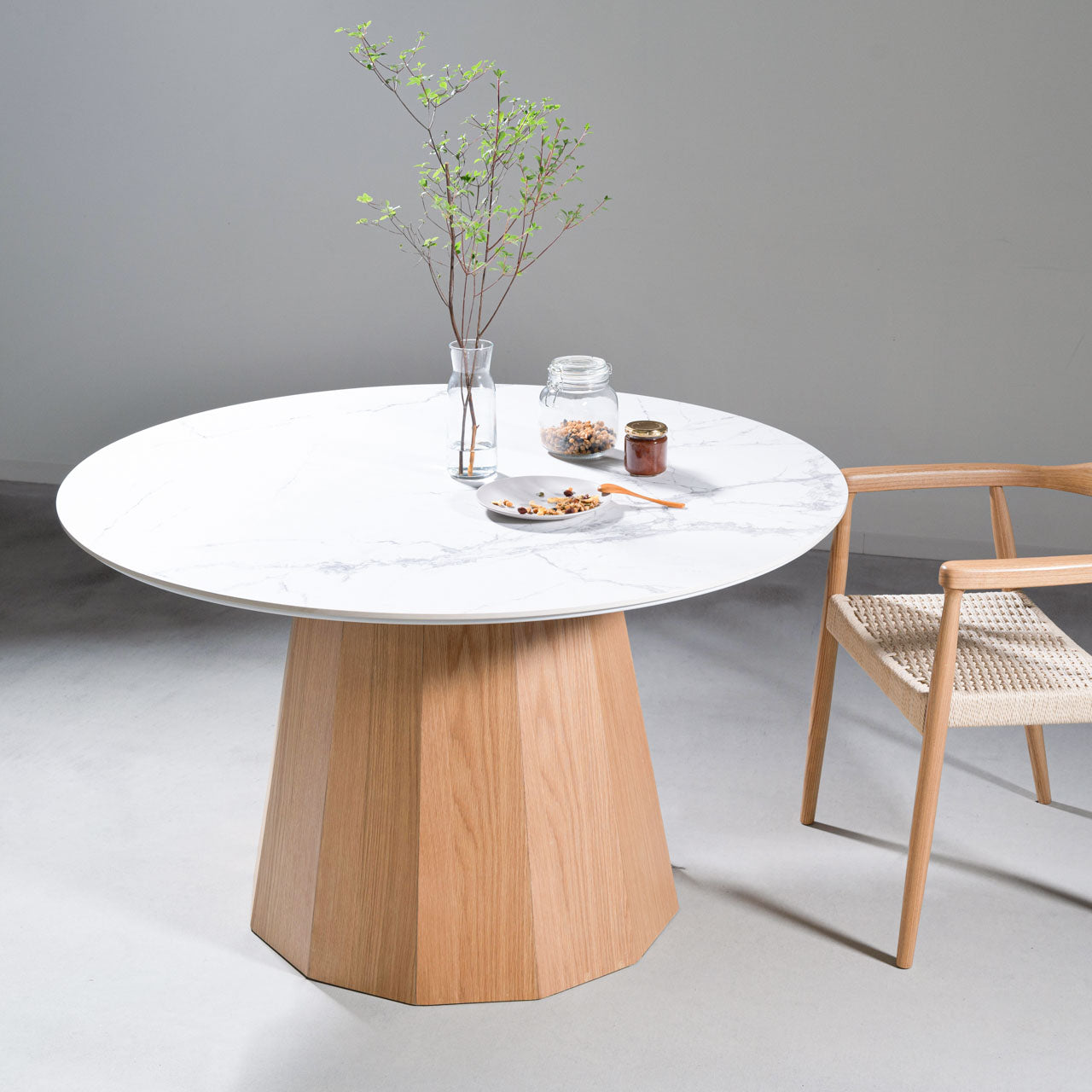 Parma Dining Table リビングテーブル テーブル デスク セラミック天板 大理石調 ブラックストーン調 天然木 リビング カフェ サロン 店舗 家具