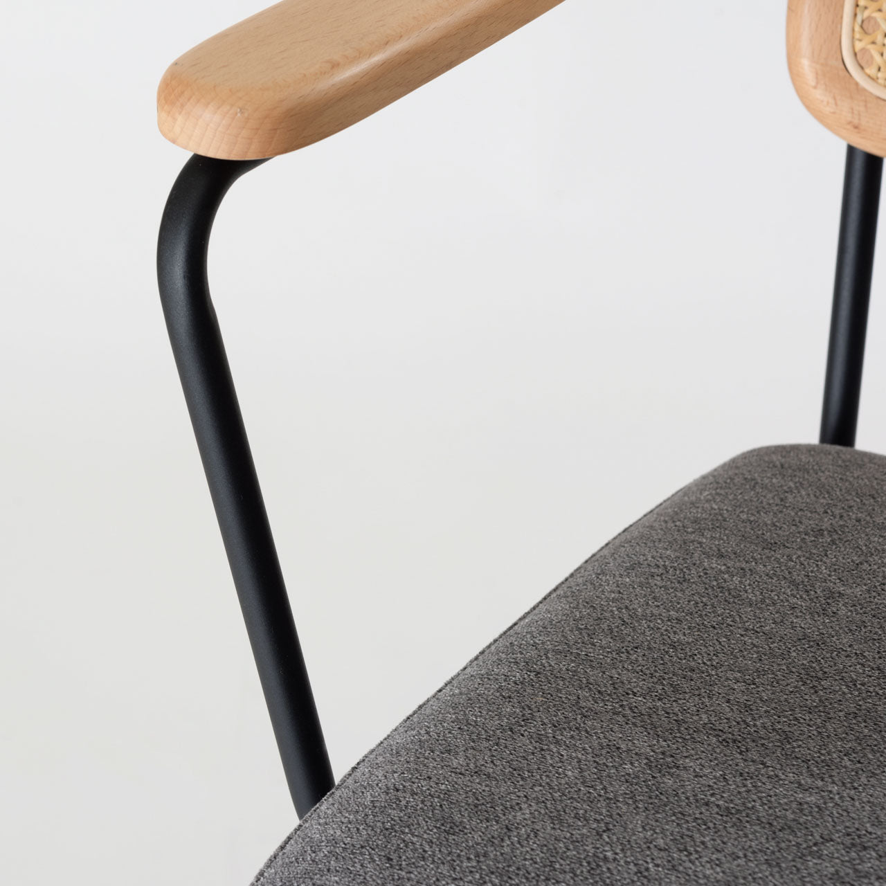 Elder Desk Chair デスクチェア アームレスト 昇降式チェア 回転 ワークチェア 椅子 キャスター ラタン 書斎 リビング リモート 家具