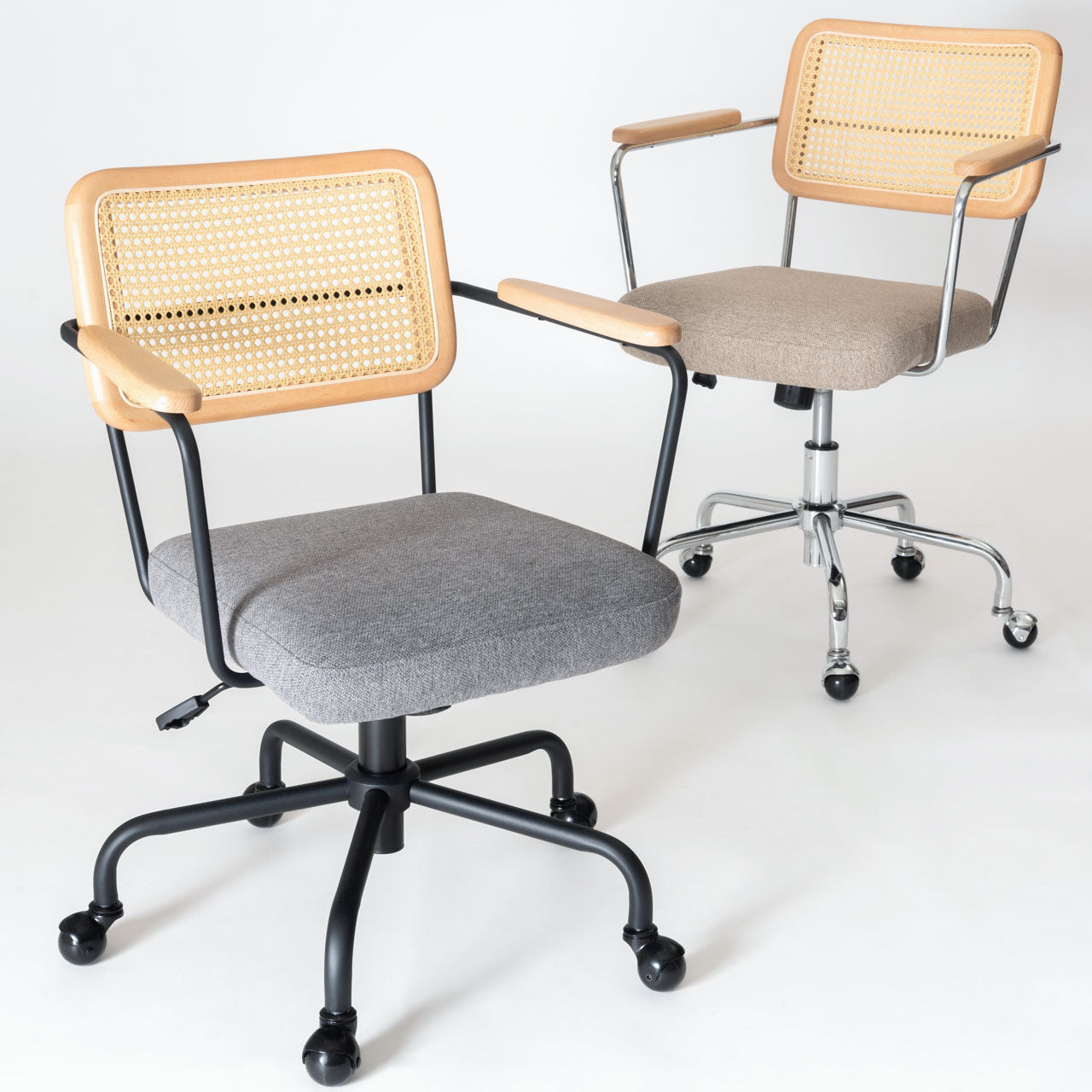 Elder Desk Chair デスクチェア アームレスト 昇降式チェア 回転 ワークチェア 椅子 キャスター ラタン 書斎 リビング リモート 家具